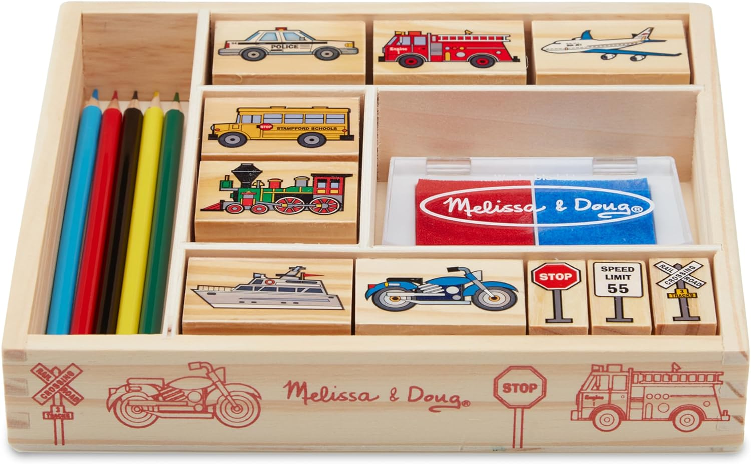 Melissa & Doug Vehicle Stamp Set | Arts & Crafts | Stamp Sets & Stencils | 4+ | Boy or Girl image number 4