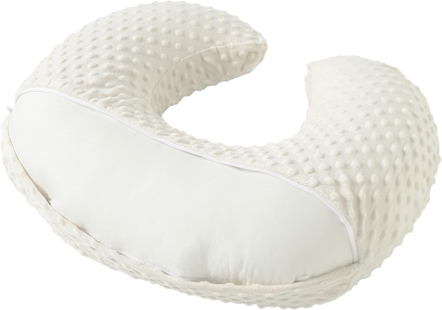 Nursing Pillow and Positioner with Cover for Breastfeeding and Bottle Feeding, Propping Baby, Tummy Time, Baby Sitting Support, Awake-Time Support (Beige, 22" X 17.7" X 5.9") image number 5