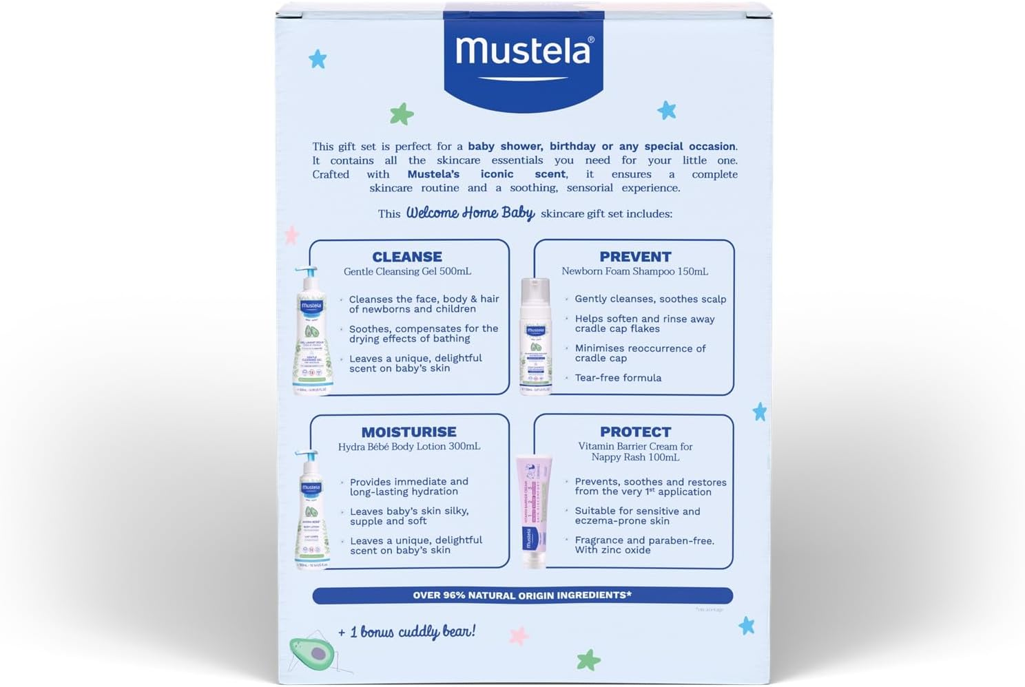 Mustela Welcome Home Baby Set - for Normal Skin - 4 Pc