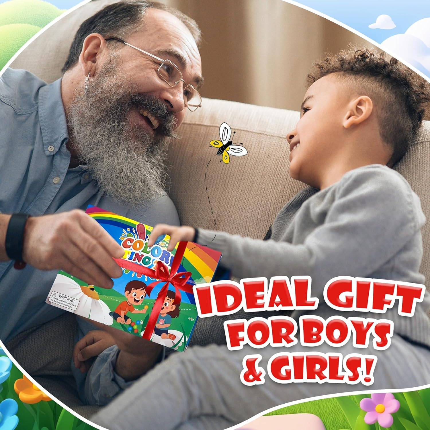 Color Sorting Sensory Toys for Toddlers-Fine Motor Skill Color Matching Montessori Toy-Preschool Educational Calm down Fidget Travel Essential Toy for ADHD Autism Kids -Christmas Stocking Stuffer Gift image number 3