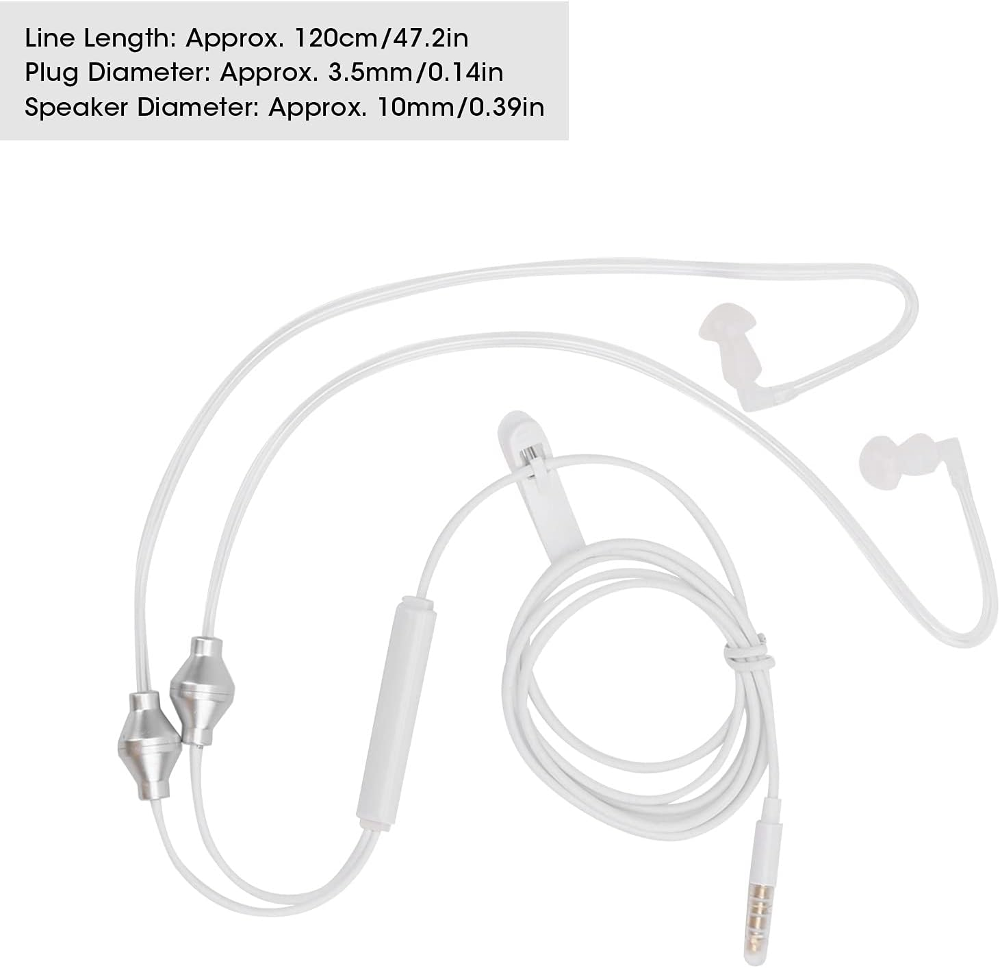 Wired 3.5Mm Headset with Radiation Protection Earbuds Headset Smart Control with Handheld Microphone for a Variety of Android Phones Galaxy Series (White)