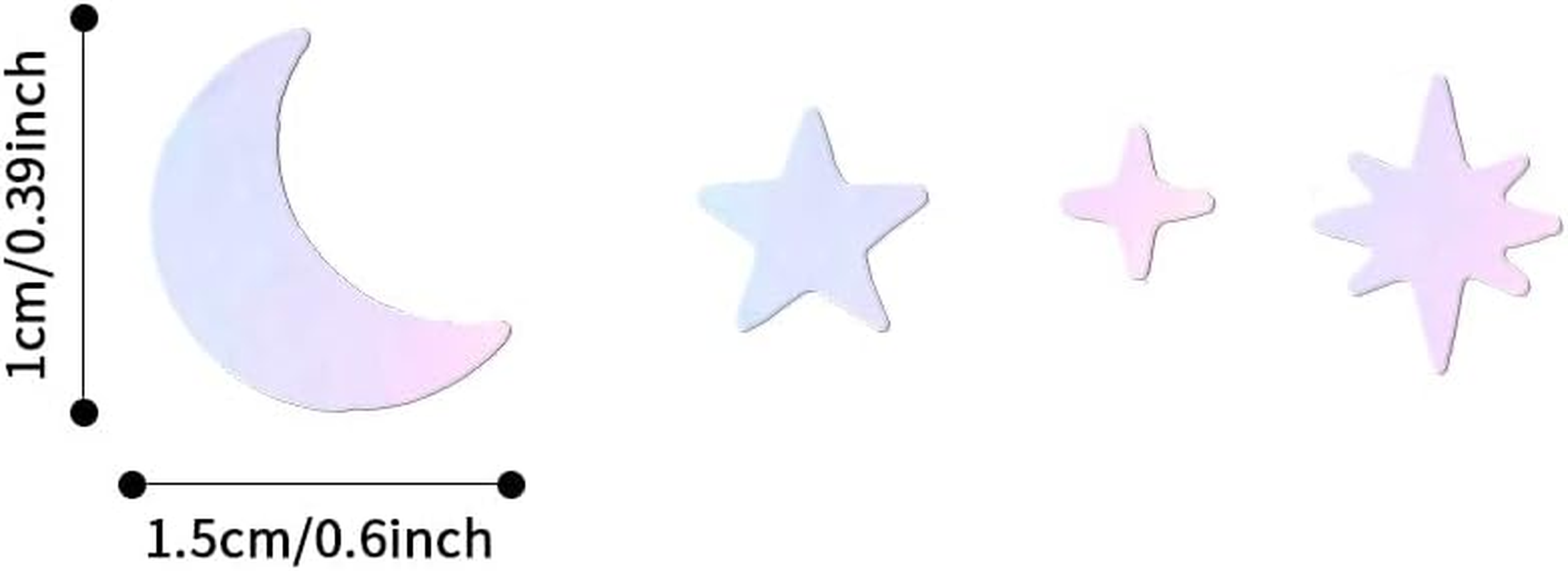 30G Star Confetti Silver Star and Moon Table Confetti, Metallic Glitter Foil Sprinkles Confetti, Sequins Star Moon Confetti for Birthday Wedding Party Halloween Christmas DIY Decoration - Silver image number 6