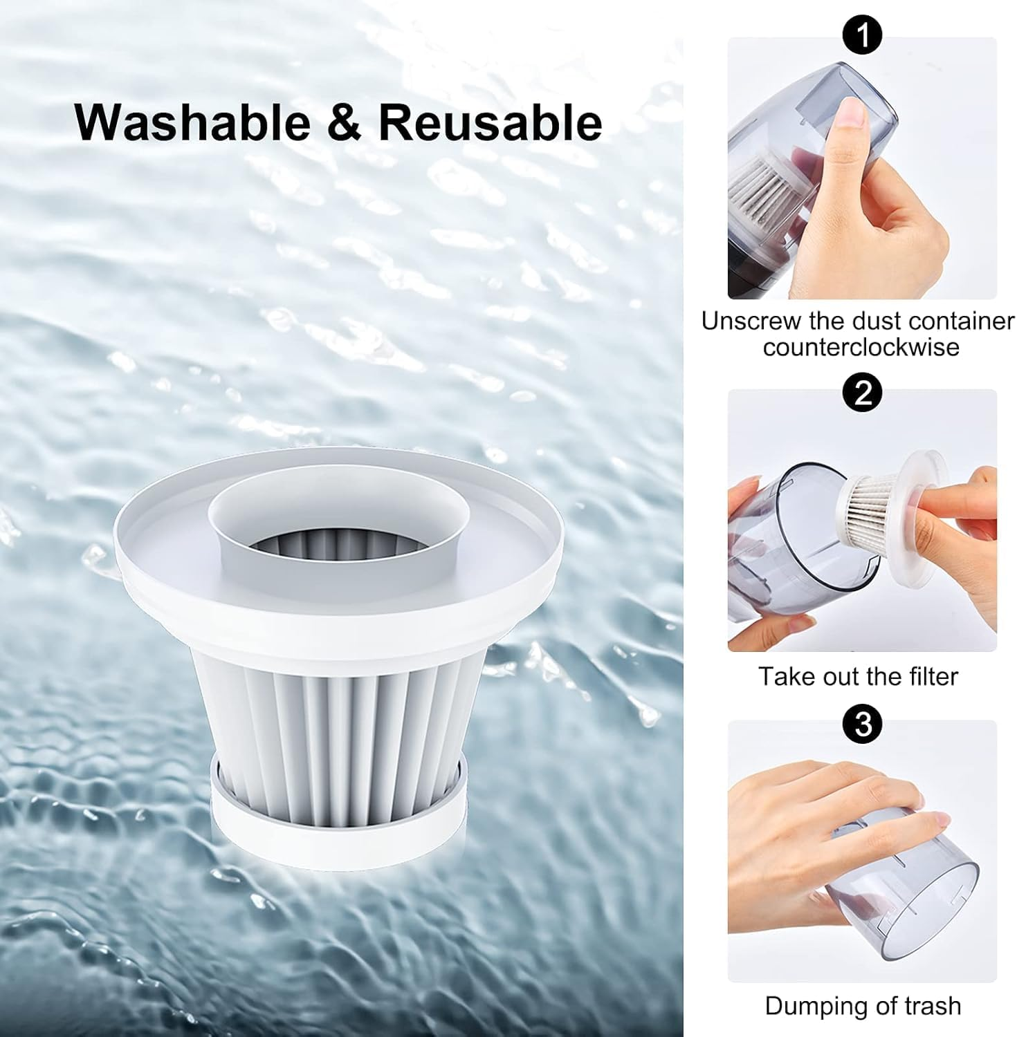 SKYLUXE - Cordless Car Vacuum Cleaner &ndash; Powerful Handheld Vacuum with High Suction, Lightweight, Rechargeable, and Portable &ndash; Ideal for Car and Home Cleaning image number 4