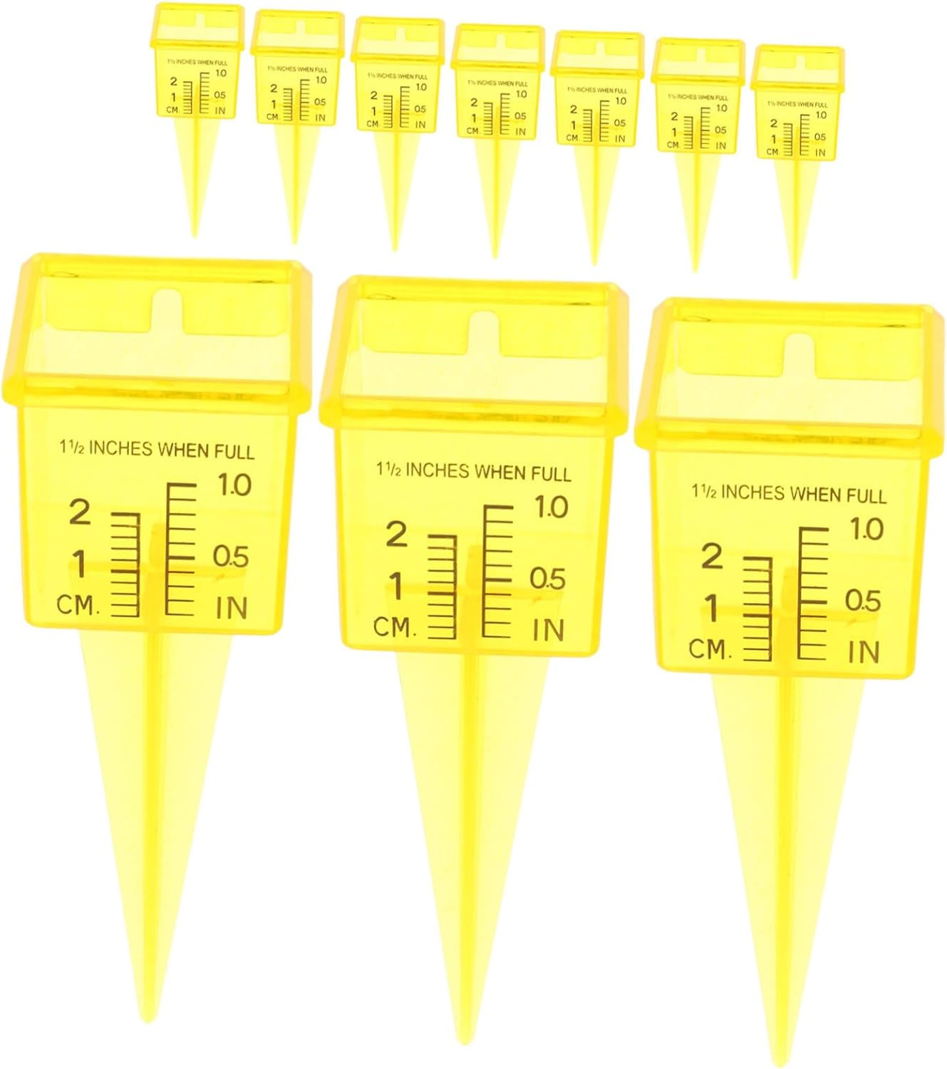 CLISPEED 20Pcs Lawn Sprinkler Water Gauge with Wide Mouth Easy-Read Rain Gauge for Outdoor Garden Irrigation Quick Connect Weatherproof Water Level Tool for Accurate Lawn Sprinkler image number 1