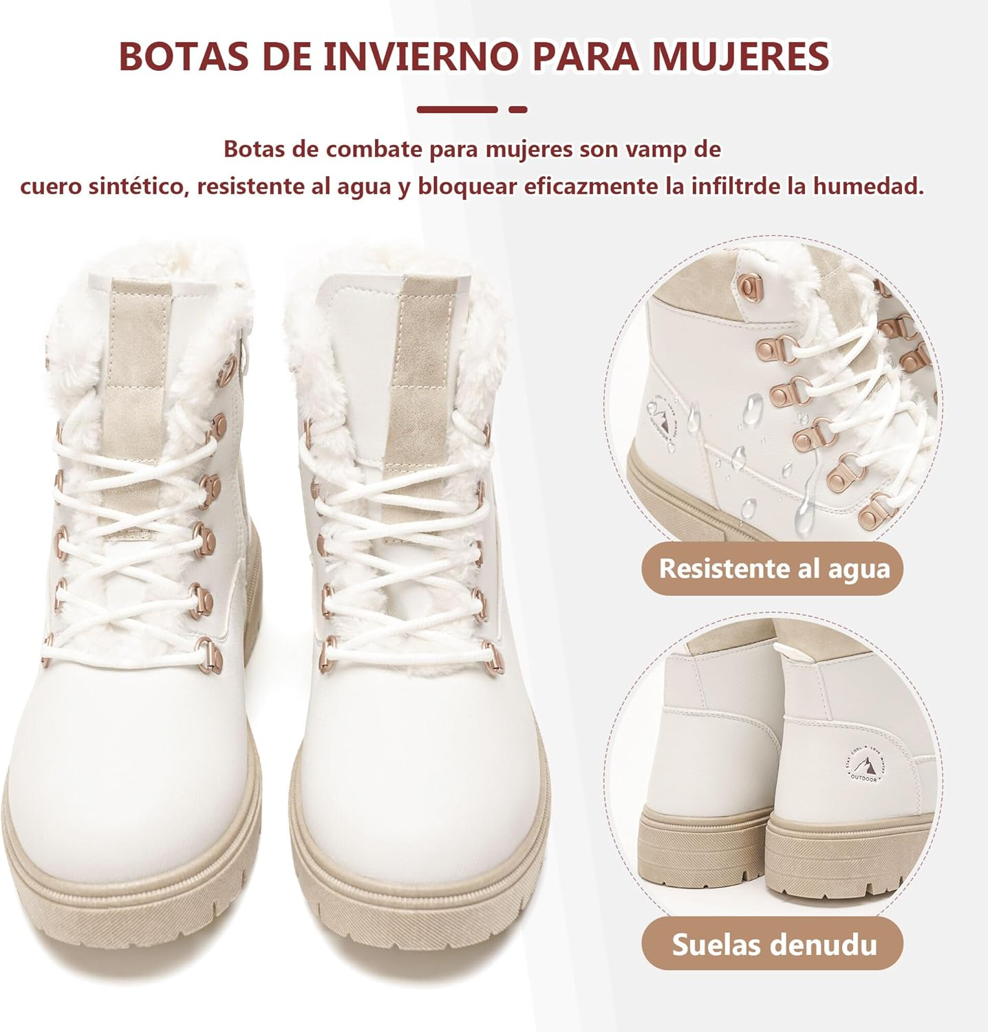 GLAMORA Women Snow Boots Waterproof Thermal Soft Fur Lining Non-Slip Warm Comfortable Winter Mountain Work Snow Boots image number 1