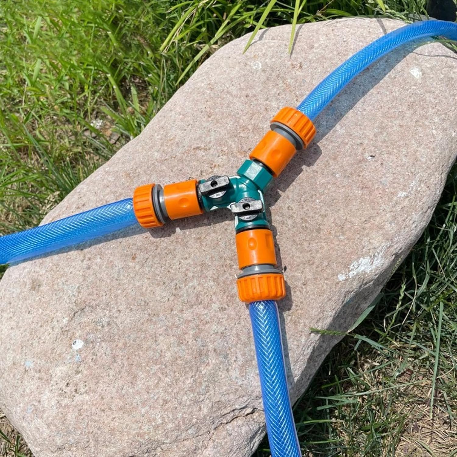 2 Way Garden Water Hose Pipe Connector, Hose Splitter Tap Splitter Connection, Garden Supplies Adapter for Water Pipe Quick End Connector image number 6