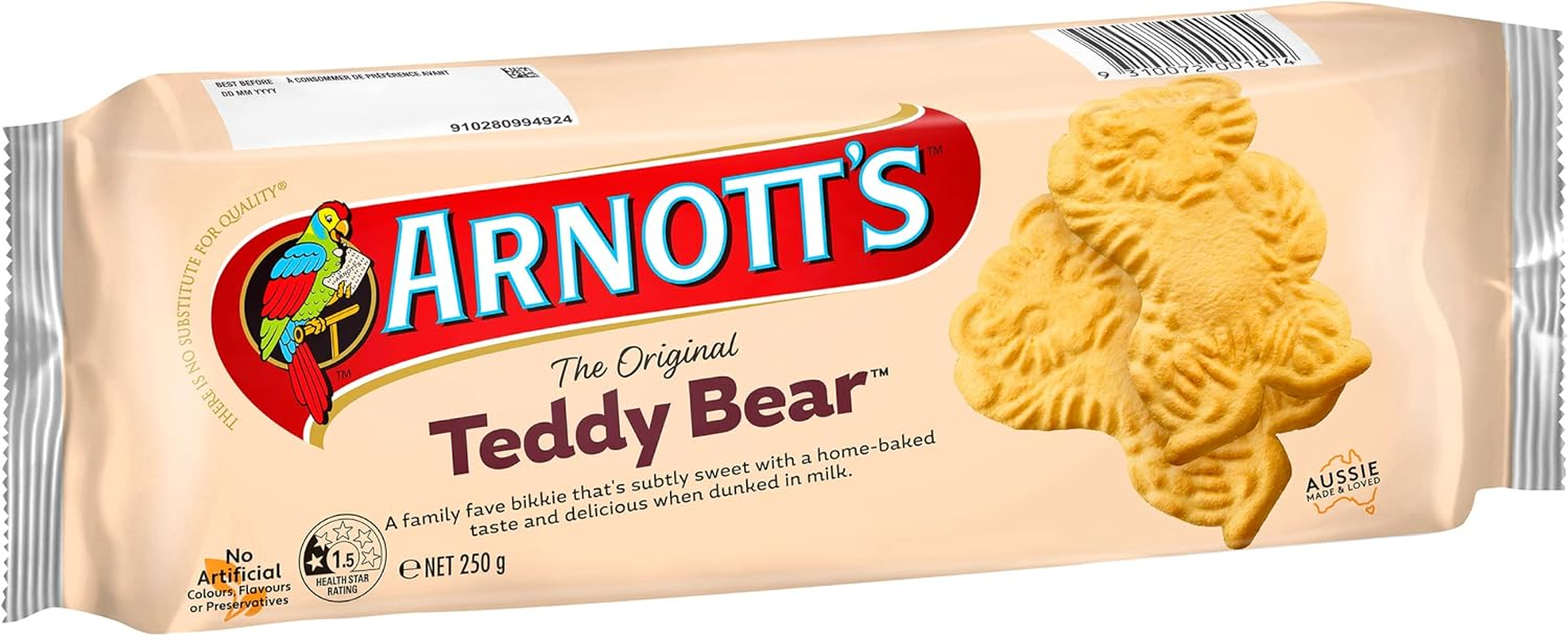 Arnott'S Teddy Bear Plain Biscuits 250G image number 3