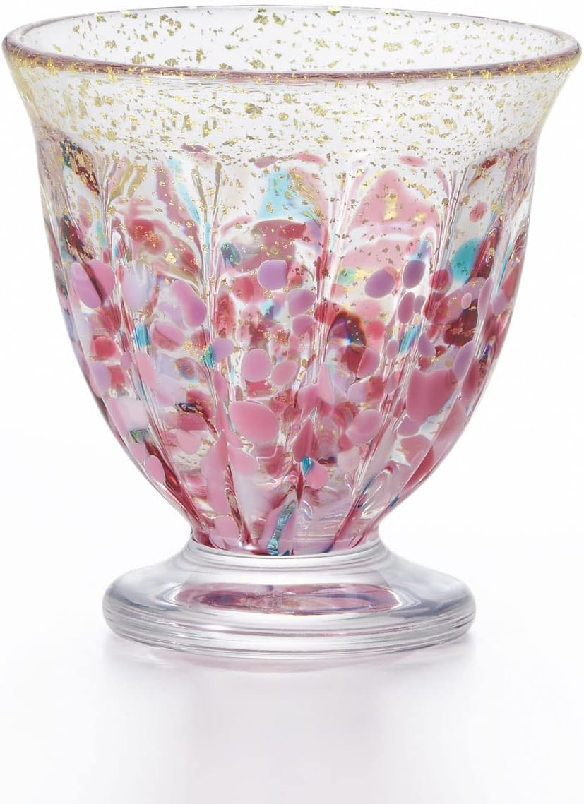 ADERIA F75127 Tsugaru Vidro Cup, February, Spring Rain, 2.3 Fl Oz (60 Ml), Made in a Cosmetic Box, Japanese Sake, Glass, Cold Sake, Boar Mouth, Sake Bottle, Guinomi, Stylish, Gift, Gift, Celebration, image number 2