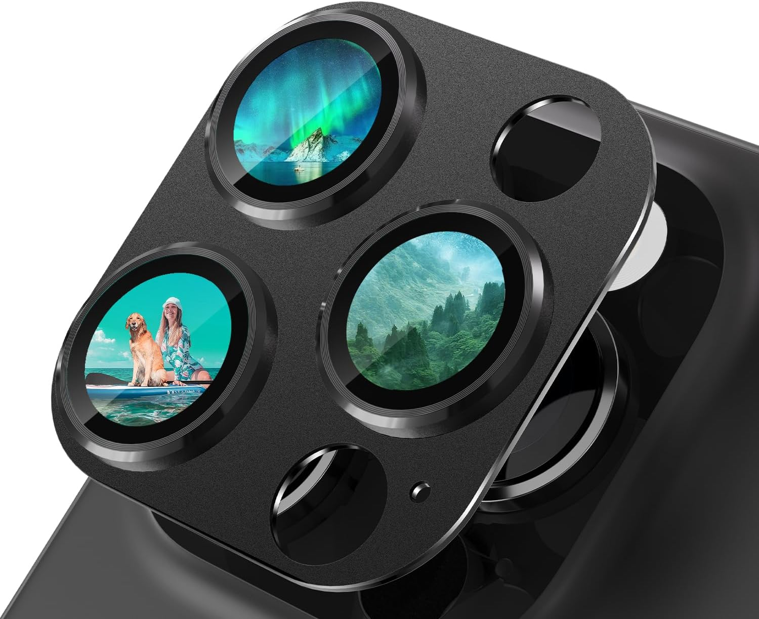 Cloudvalley for Iphone 16 Pro/Iphone 16 Pro Max Camera Lens Protector, [AR+AF 98% Transmittance] [Full Coverage] Ultra-Hd Tempered Glass Cover, Metal Lens Screen Protective,Black Titanium