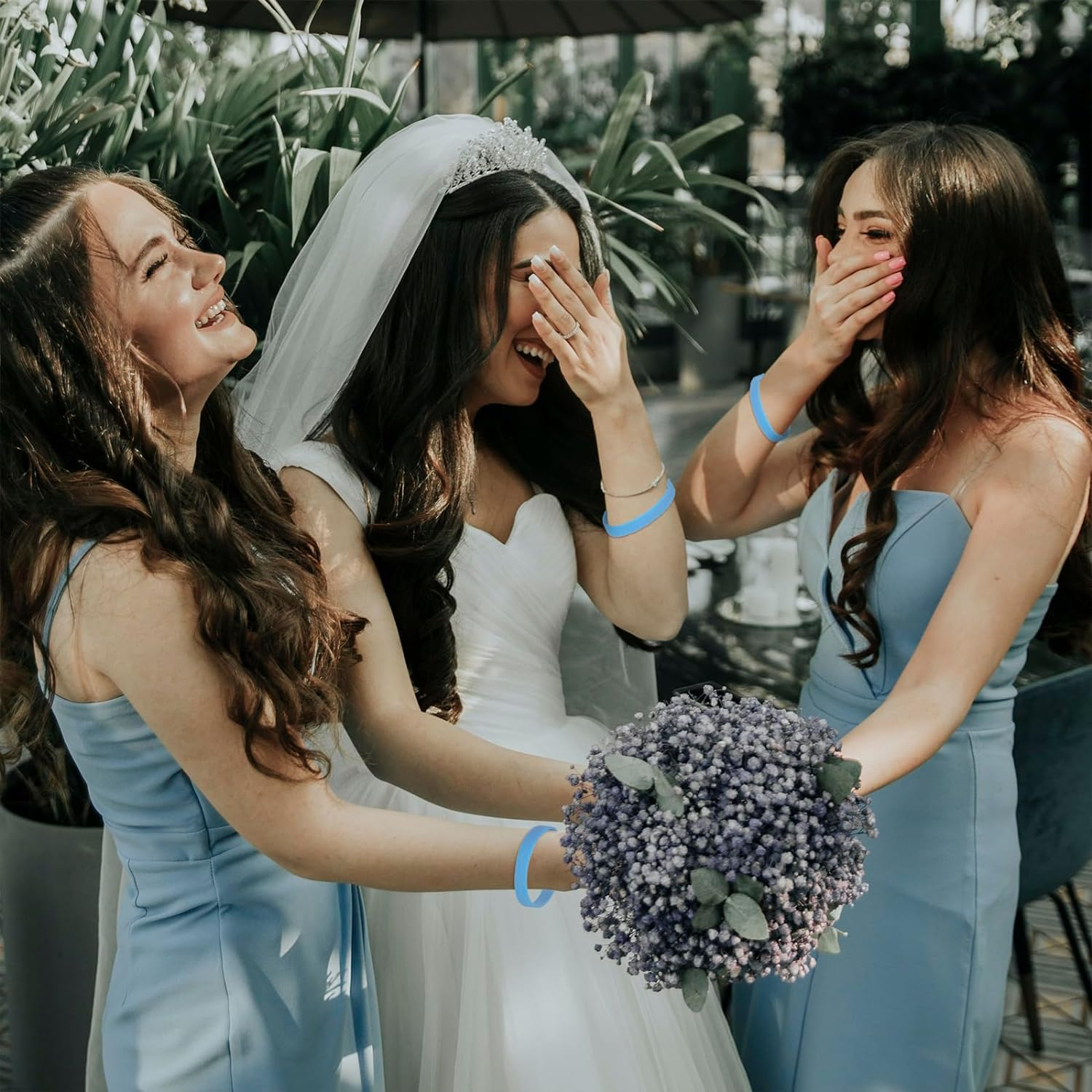 GOGO 12 PCS Adult Silicone Wristbands, Rubber Bracelets, Party Accessories - Cambridgeblue image number 4