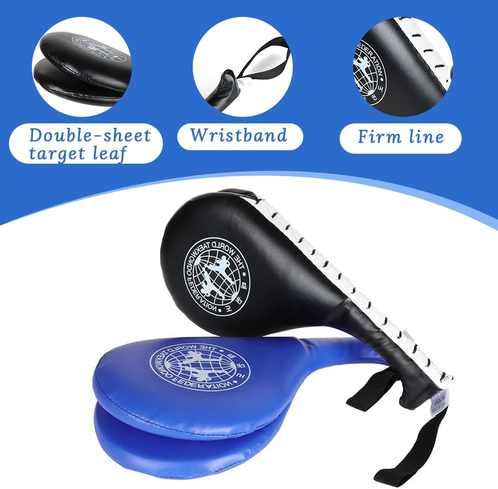 4PCS Taekwondo Kick Pad,Kickboxing Training Pads,Single Leaf Double Leaf Hand Target,Durable,For Tae Kwon,Do Karate,Kickboxing,Martial Arts Training image number 5