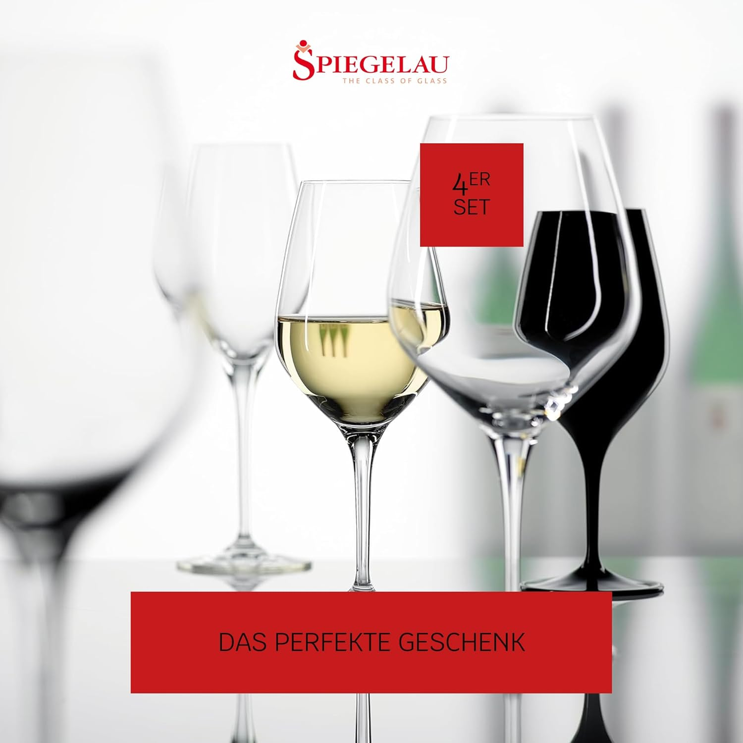 Spiegelau Authentis White Wine Glass, Clear &ndash; Fine Crystal Glass for Enhancing Aroma & Balancing Sweetness &ndash; Machine-Made with Mousse Point for Sparkling Freshness &ndash; 420 Ml Capacity (Pack of 4) image number 3