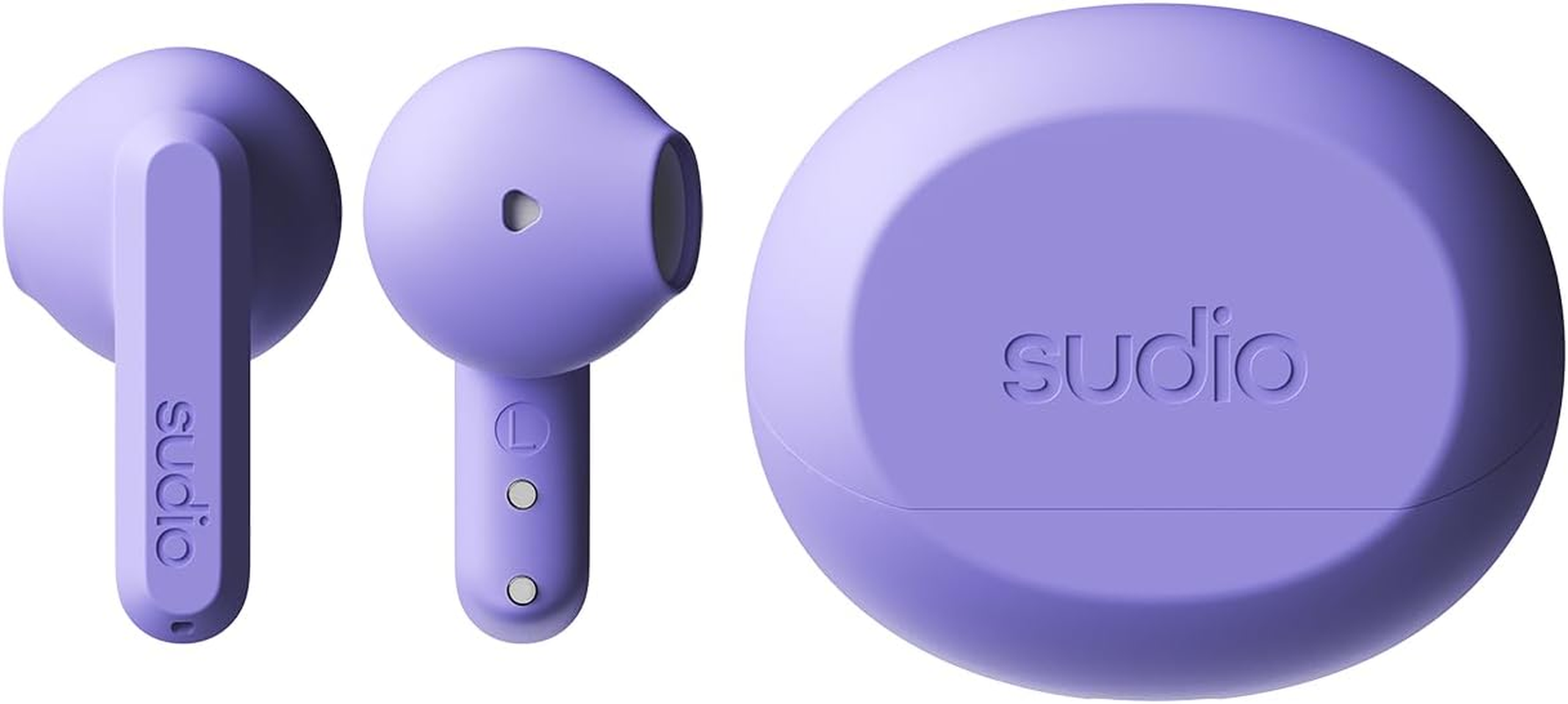 SUDIO A3 (Pixel Purple) Wireless Earphones, In-Ear Type, Bluetooth 5.4 / Microphone Included, Ios Android Compatible, Waterproof), Type C image number 3