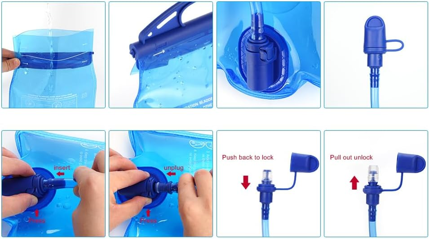 Hydration Bladder, 3 L 2 L 1.5 L Water Bladder BPA Free, Leak Proof Water Reservoir for Hiking, Camping, Backpacking and Biking image number 5