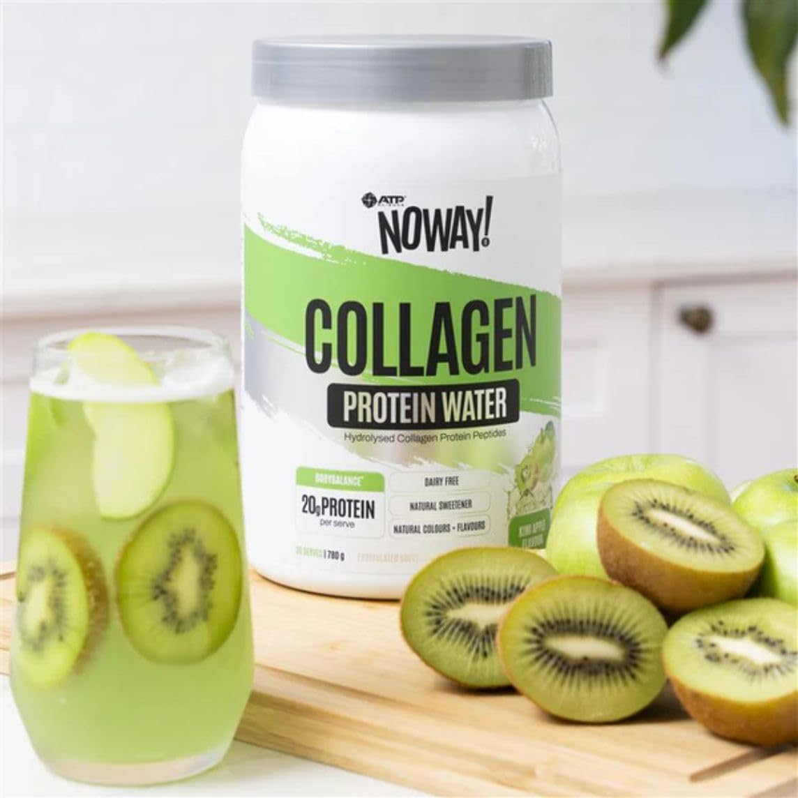 ATP Science NOWAY Collagen Protein Water Kiwi Apple 10 Serve Sample Size