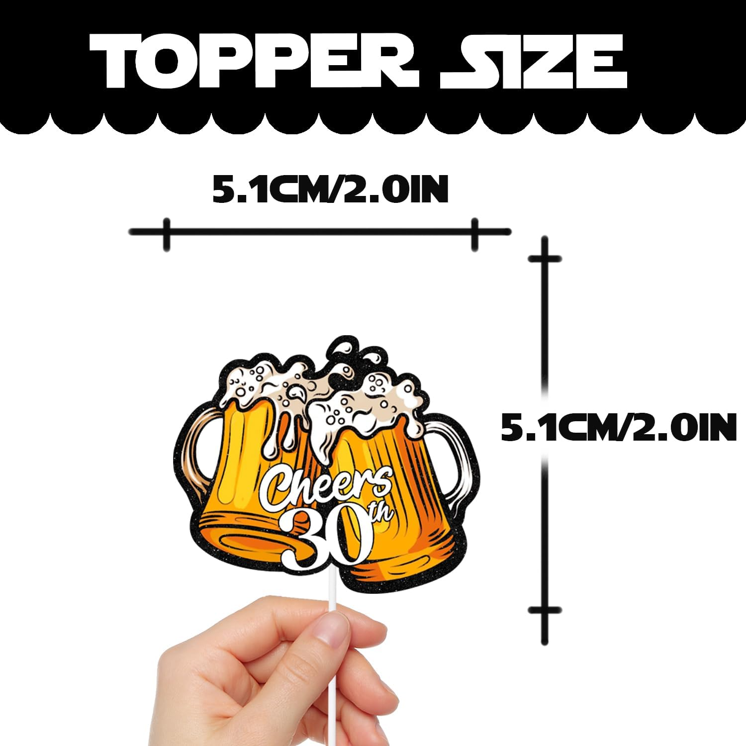 S-Cp-1030Ice Cream Fruit Dessert Cupcake Topper Colorful Glitter Happy Birthday Sensory Pop Game Theme Decor Supplies Baby Shower Boys Girls Birthday Party Decorations image number 5