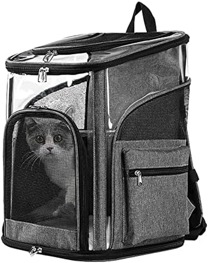 Life'Bea Cat Pet Carrier Backpack - Dog Puppy Travel Space Carrier Bag - Intimate Design & Easy Access for Pets - Breathable & Soft Backpacks - Ideal Use for Outdoor Trip (L)