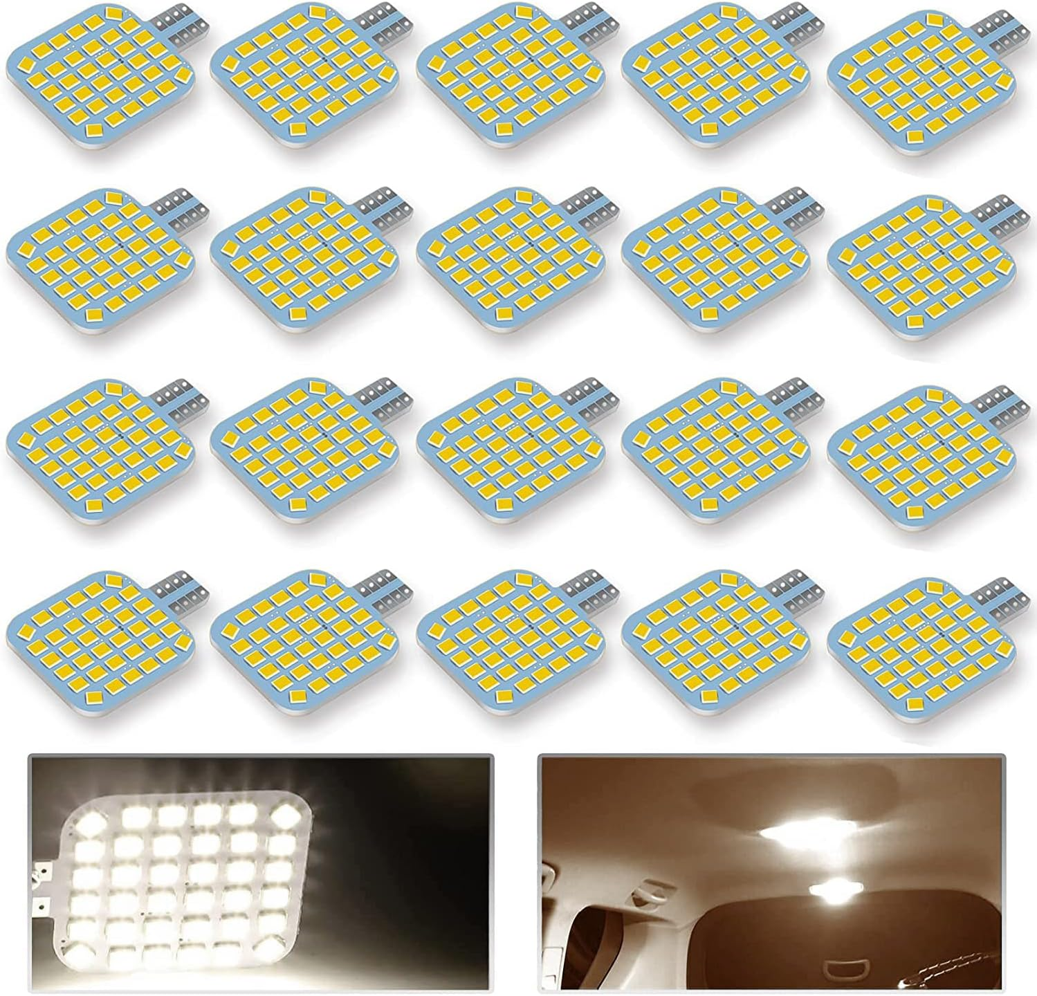 20PCS T10 921 922 912 194 RV Interior LED Light Bulbs, Super Bright LED Bulbs Replacement Lighting 36-SMD 2835 6500K White for 12V RV Camper Trailer Motorhome Boat Dome Car Marine Ceiling Indoor Light