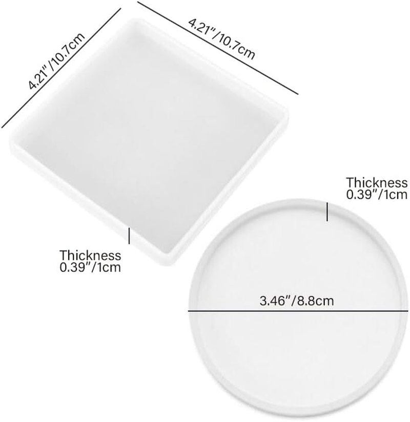 AIMALL Coaster Resin Casting Mould Epoxy Mold Silicone Craft DIY Jewelry Agate Making - Durable & Transparent Design Easy Release image number 6
