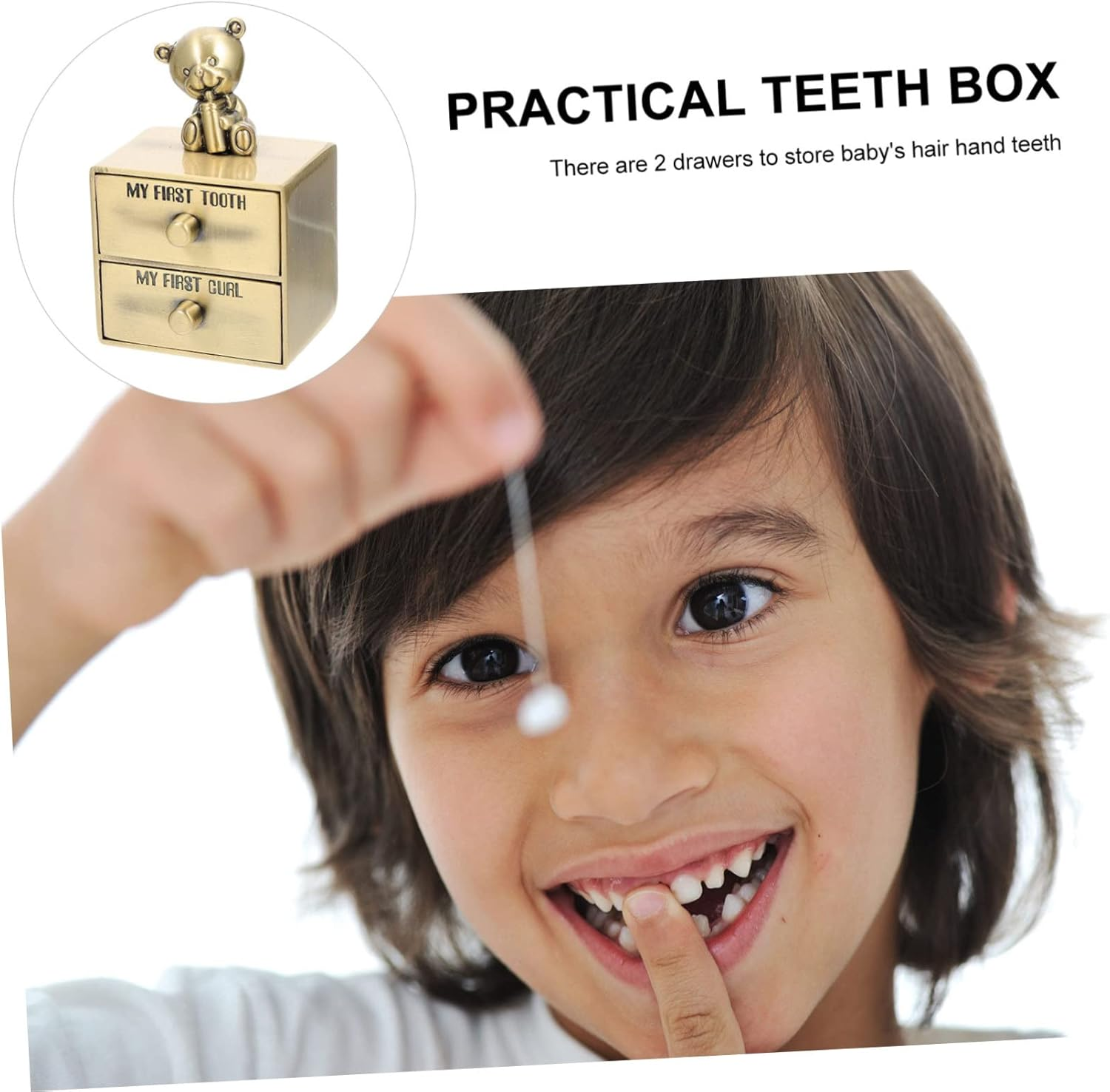 Abaodam Deciduous Tooth Box for Boy Girl Teeth Organizer Storage Box for Preservation and Teething image number 4