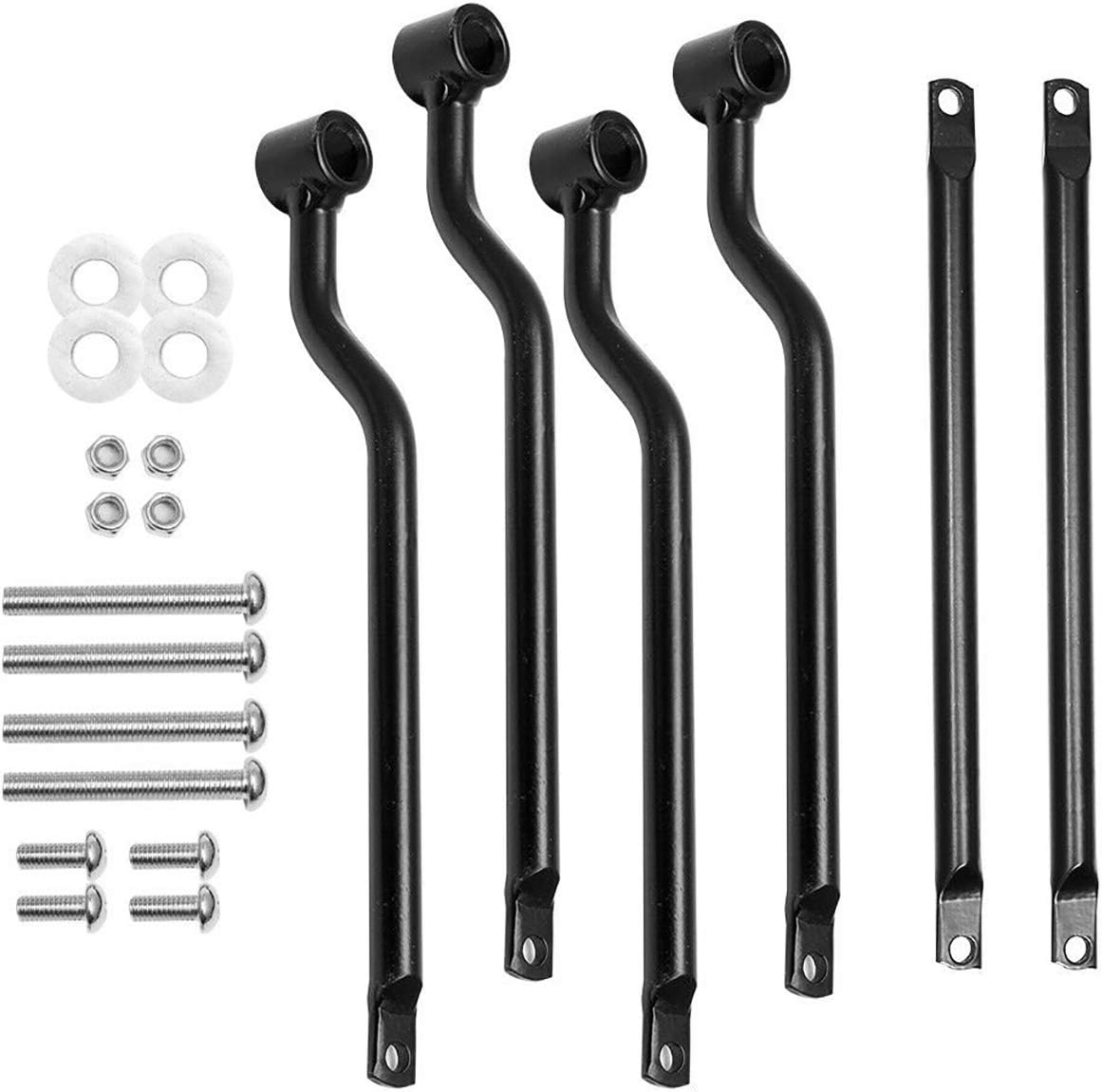 Yibid Universal Motorcycles Saddlebag Supports Bracket Bars Mount Holder for 84+ Softail Heritage Custom Fat Boy Deluxe Night Train Springer Honda Suzuki Yamaha Kawasaki (Black)