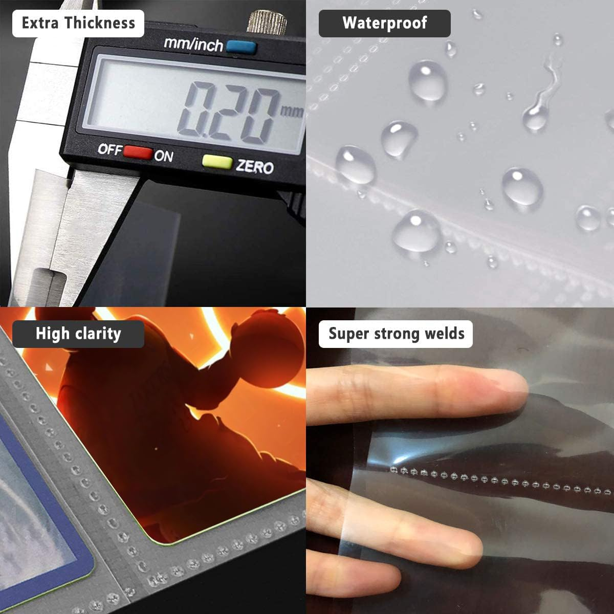 Baseball Card Sleeves 900 Pockets Clear Trading Card Sleeves for Baseball Cards, Football Cards, Pokemon Trading Cards, Sport Cards, Game Cards, Business Cards 100 Pages image number 5