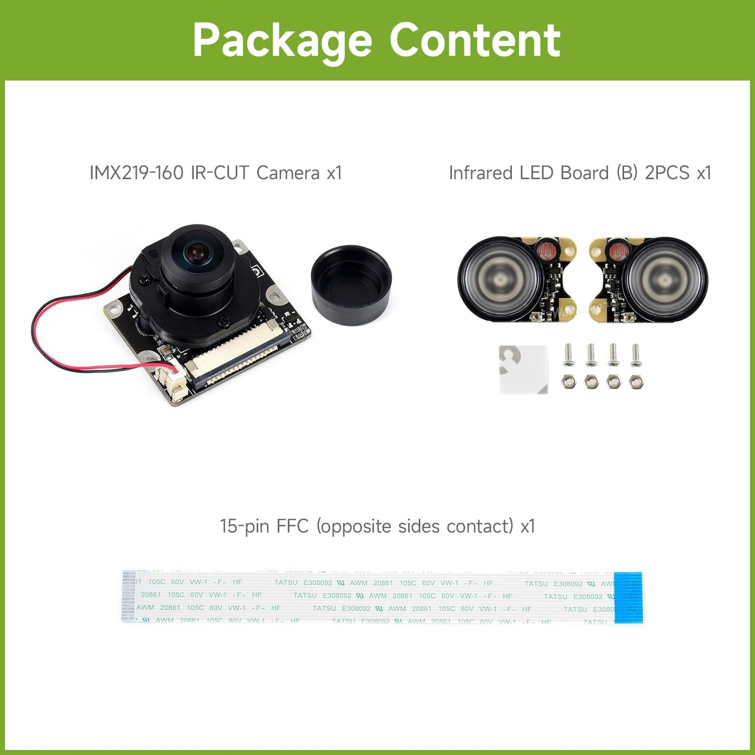 Waveshare IMX219-160 8MP Ir-Cut Camera Ir-Cut Infrared Night Vision 162&deg; FOV Compatible with Raspberry Pi 5/Pi4B/3B+/3A+/Zero/Zerojetson Nano/Compute Module image number 4