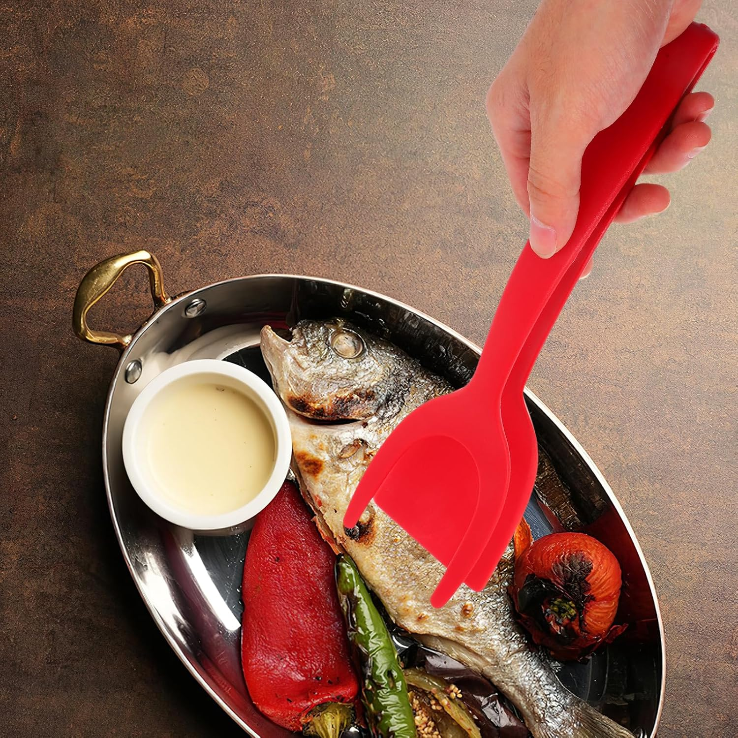 Alipis 2 in 1 Grip and Flip Spatula Egg Spatula Tongs Egg Flipper Tong Pancake Fish Turner Double Sided Toast Bread Omelet Making for Home Kitchen Cooking Tool 3Pcs image number 1