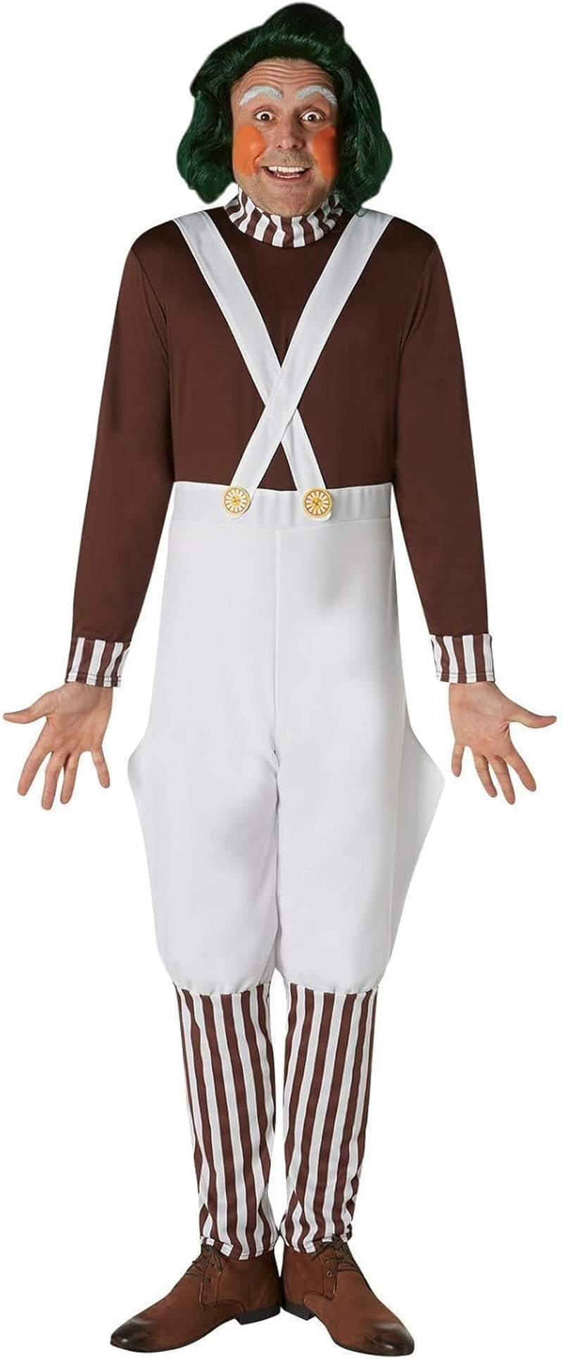 Oompa Loompa Deluxe Costume for Adults - Warner Bros Charlie and the Chocolate Factory image number 3