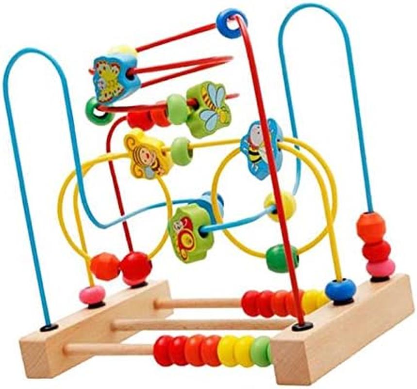 Wooden Baby Math Toy Circles Bead Abacus Maze Montessori Educational Toy image number 2