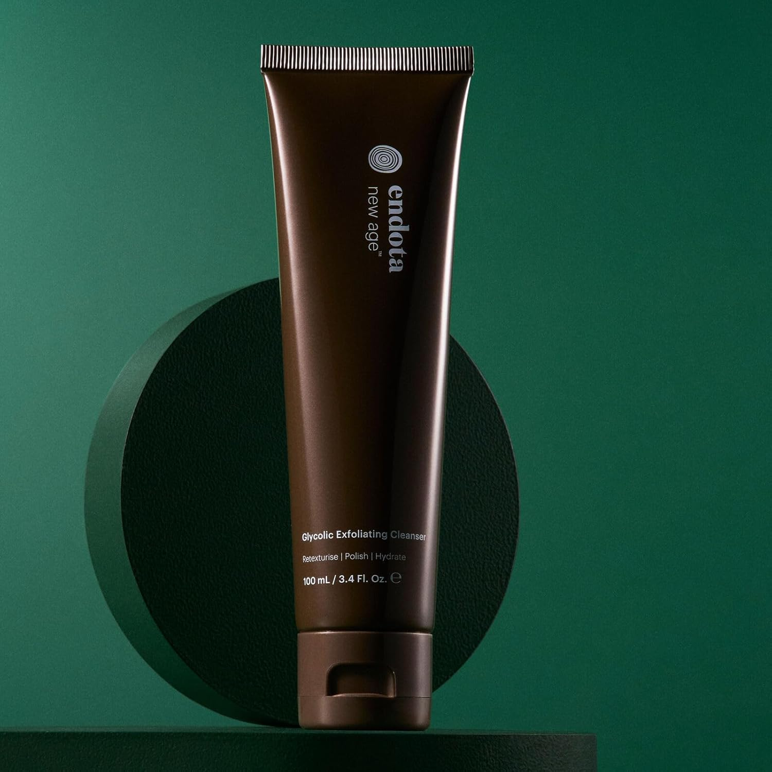 Endota New Age Glycolic Exfoliating Cleanser 100 Ml, Two in One Glycolic Cleanser to Resurface and Rejuvenate