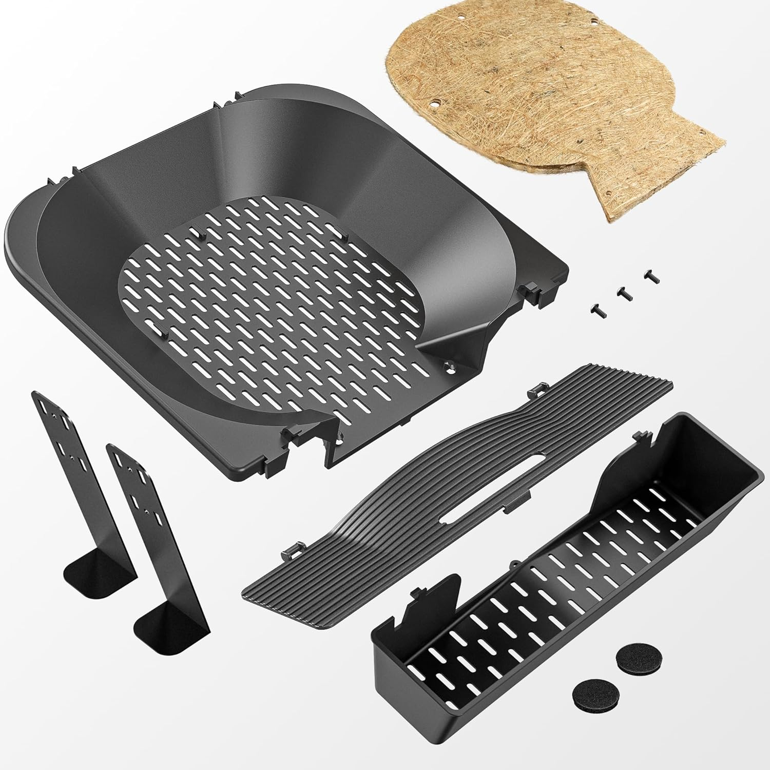 Rolling Nesting Box for Chicken Coop, 1-Pack with 3 Coconut Fiber Mats Replaceable Chicken Coop Accessories, Automatic Egg Collection for Backyard Poultry (Black) image number 3