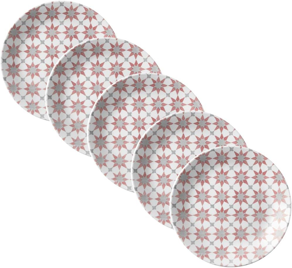 Corelle CP-8941 5-Piece Set, Medium Plate, Deep Plate, Small Bowl, Various Bowl, Break-Resistant, Lightweight, Microwave Safe, Oven Safe, Dishwasher Safe, Daily, Violet Mist