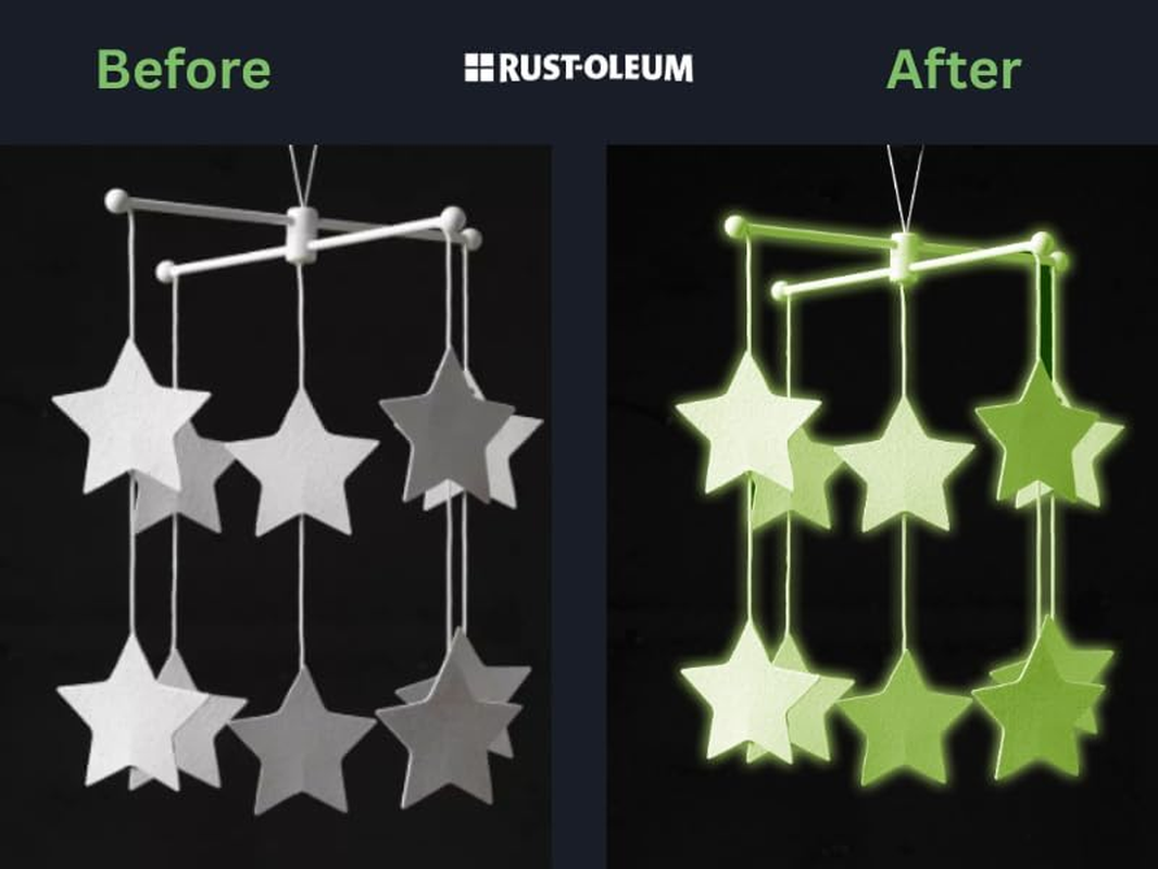 Rust-Oleum Glow in the Dark Spray Paint &ndash; Long-Lasting Luminous Effect, Multi-Surface, Indoor/Outdoor, Ideal for Kids&rsquo; Crafts & Halloween Props, 283G image number 1