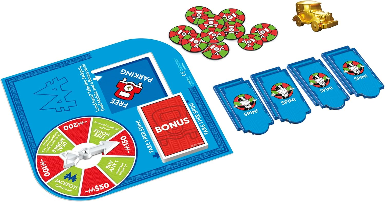 Monopoly Free Parking Jackpot Expansion | Add More Fun to Classic Monopoly Game and Play Faster | Ages 8+ | 2-6 Players | 40 Mins. | Family Board Games image number 2