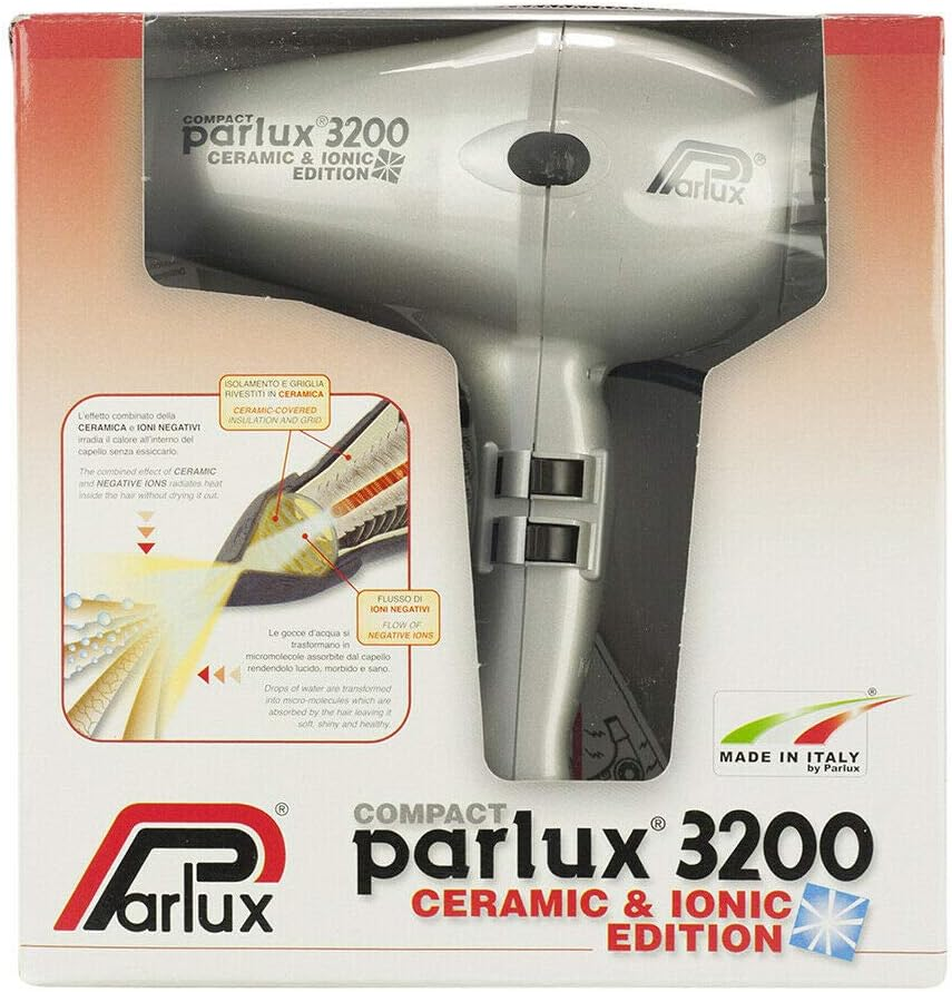 Parlux 3200 Ceramic & Ionic 1900W Hair Dryer, Silver image number 4