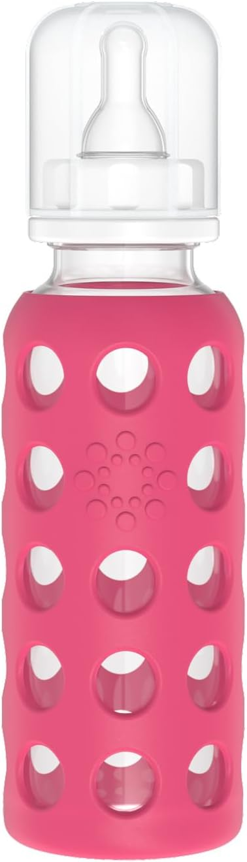 Lifefactory Glass Baby Bottle with Protective Silicone Sleeve, Cobalt, 265 Ml, 290 Grams