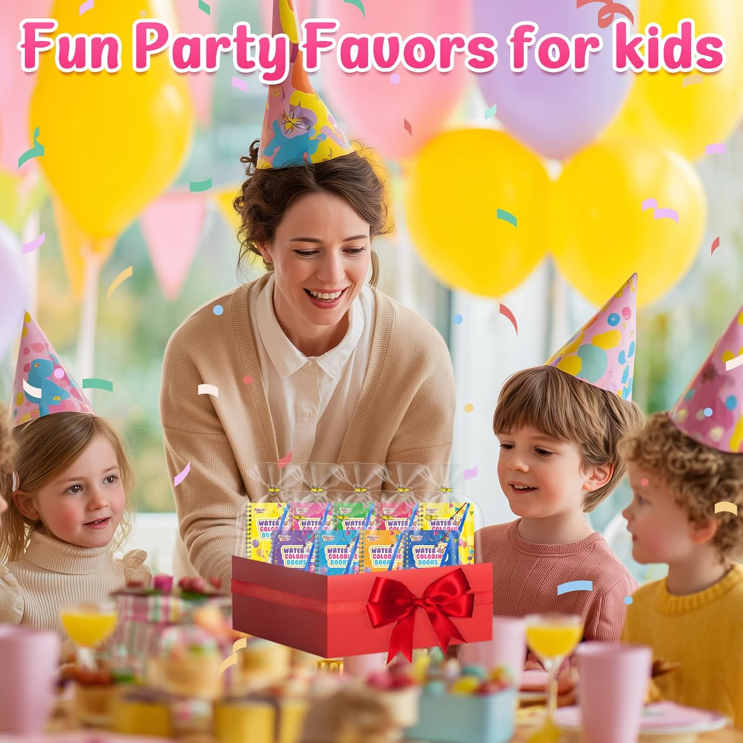 Coloring Books Party Favors for Kids - 24 Pack Mini Water Coloring Books Paint Sets for Kids Goodie Bags Stuffers Students Classroom Gifts Bulk, Return Gifts for Birthday Halloween Party Favors Bulk image number 3