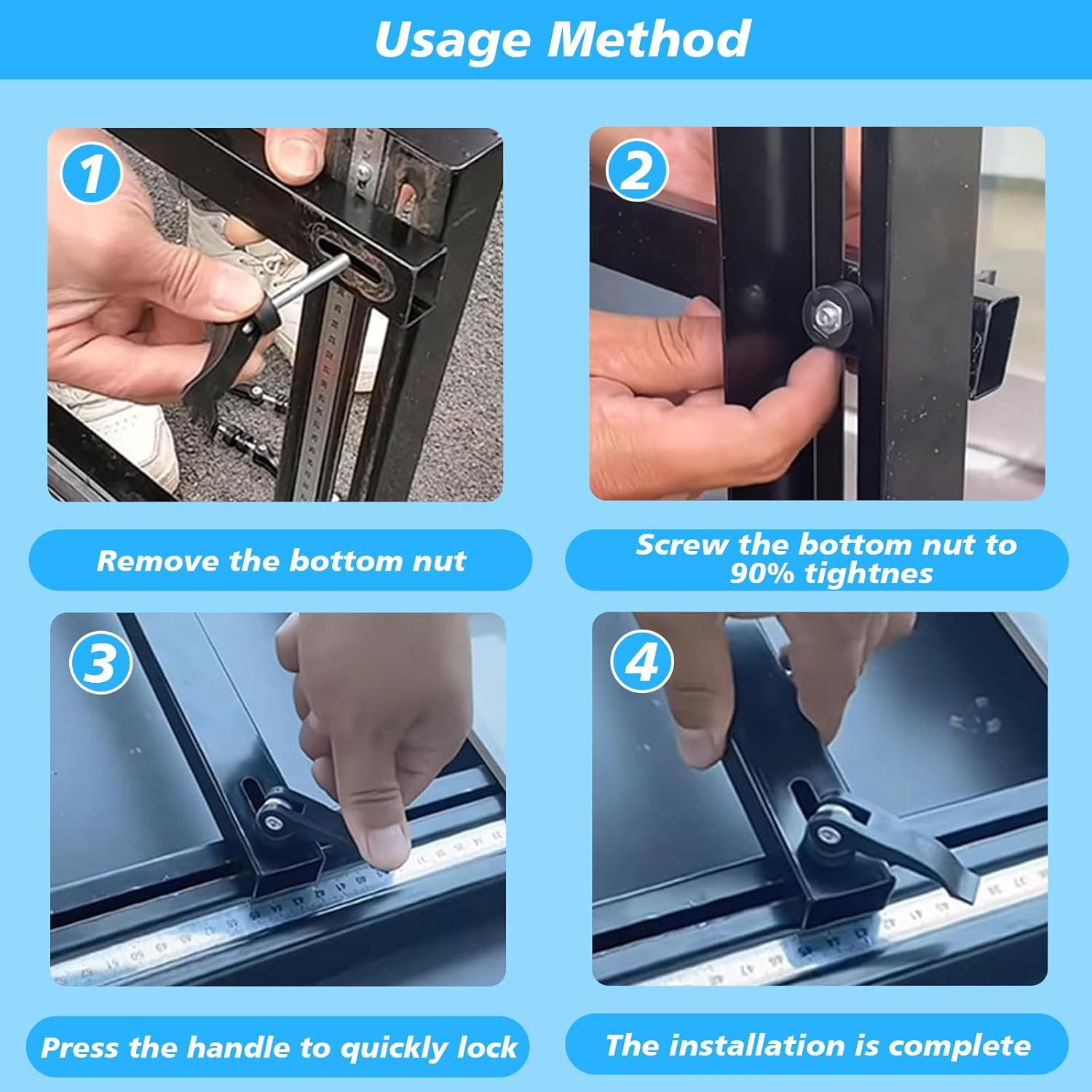 Lawnmower Fast Removal Screws - Quick Release Handle Screws for Lawn Mower & Tile Cutter Push-Type Broach - Durable Repair Tool Replacement Parts for Lawn Mower Maintenance & Garden Tools (4PCS)