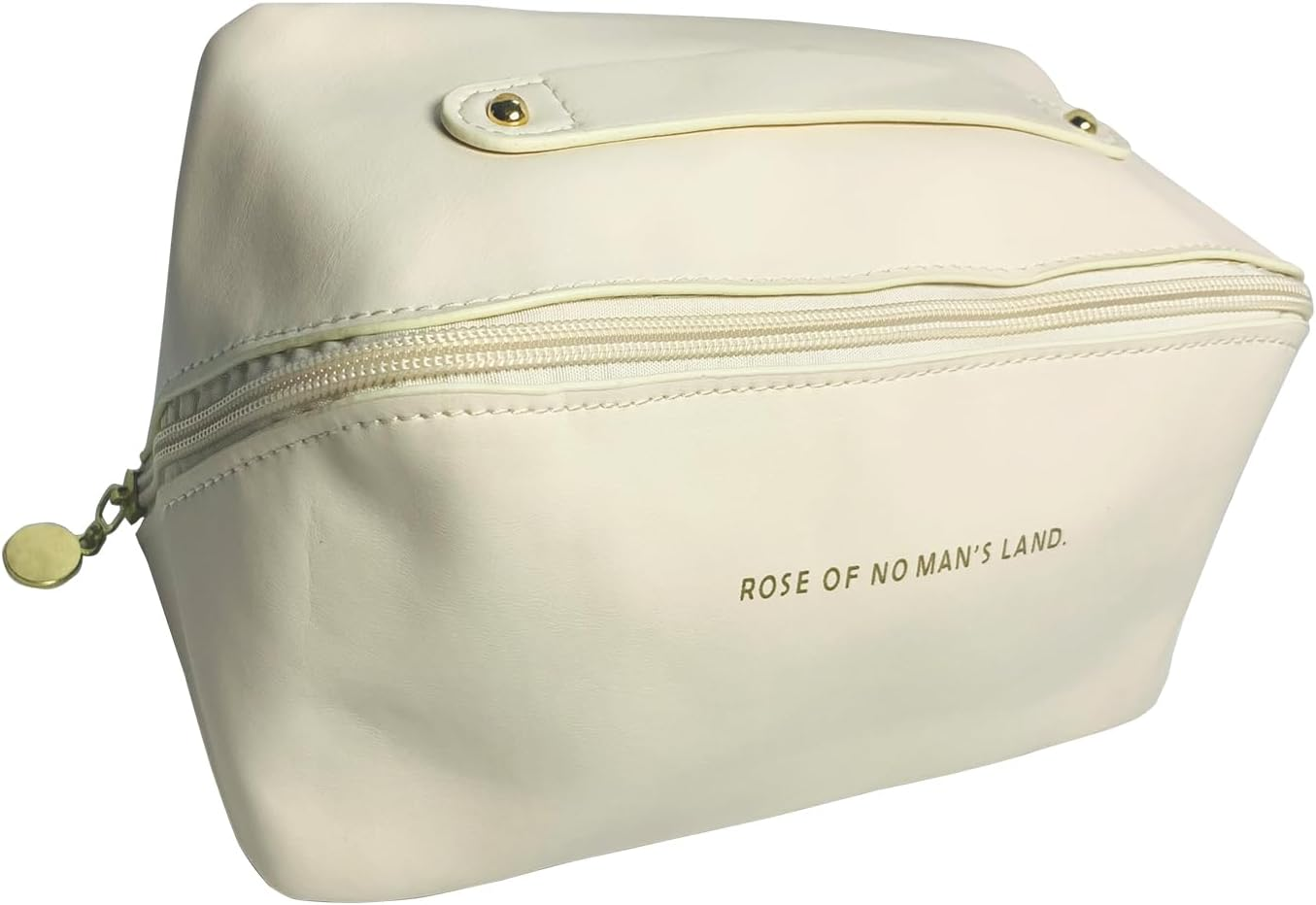 Travel Makeup Bag for Women, ZACHMEST Large Capacity Pouch Open Flat Cosmetic Bag with Compartments, Water-Resistant PU Leather Portable Toiletry Bag with Divider and Handle image number 5