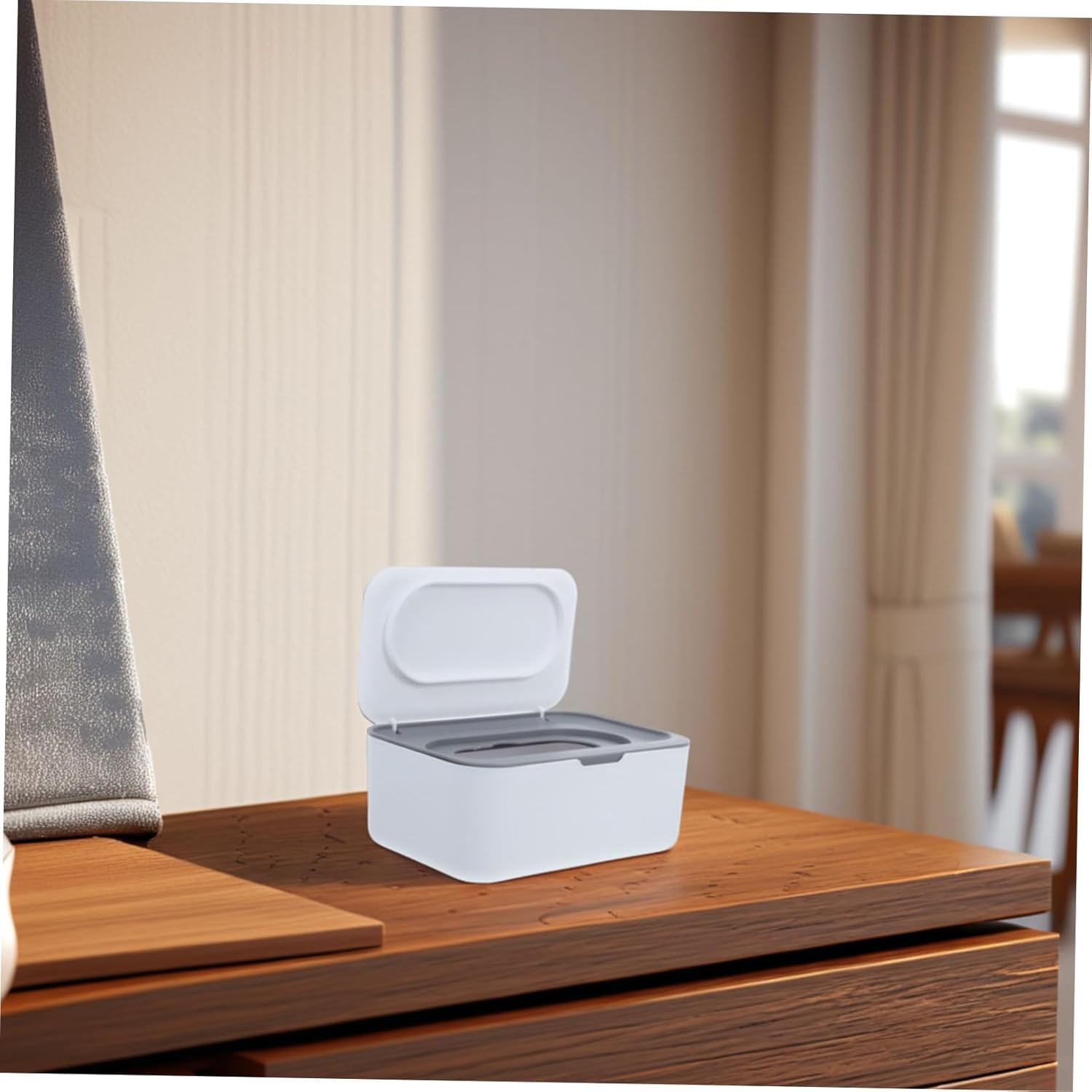 HOMSFOU Facial Tissue Dispenser Box Wipe Box Dispenser Sealing Lid Design Versatile Storage for Wipes Napkins image number 3