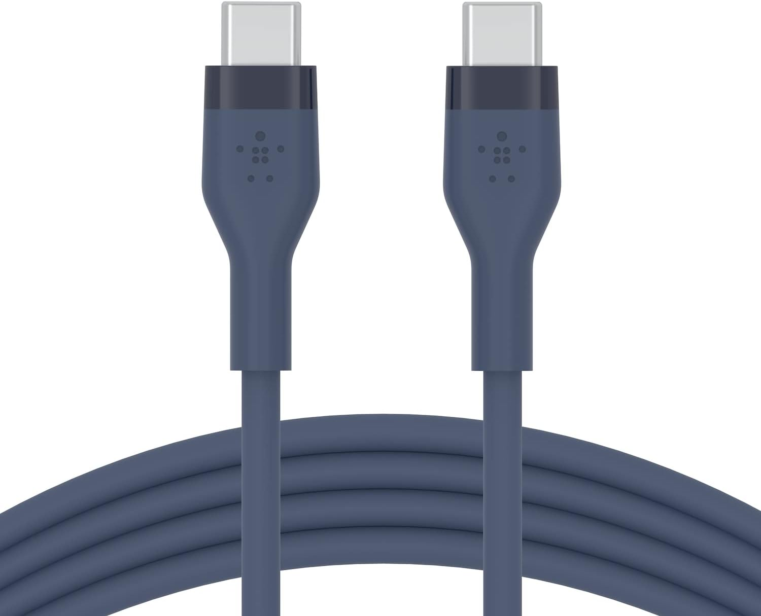 Belkin Boostcharge Flex Silicone USB C Charger Cable, USB-IF Certified USB Type C to USB Type C Charging Cable for Iphone 16, 15, Galaxy S24, S23, Ipad, Macbook, Note, Pixel and More - 1M, Blue