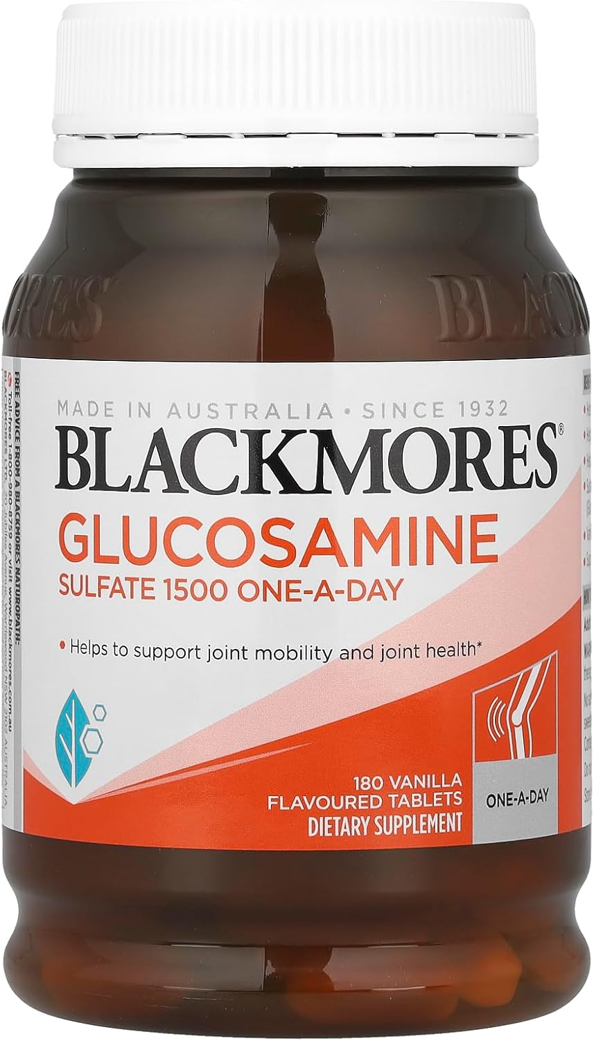 1500Mg X 180 Tab Blackmores Arthritis Pain Relief Tablets Glucosamine Sulfate image number 1
