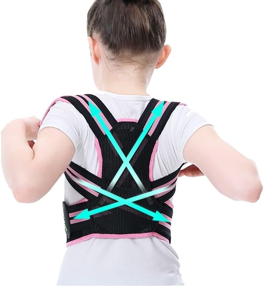 Children Posture Corrector Adjustable Back Brace Kid Boy Girl Orthopedic Corset Hunchback Correction Belt Spine Back Shoulder Support Lumbar Brace (Color : Blue, Size : Medium) image number 6