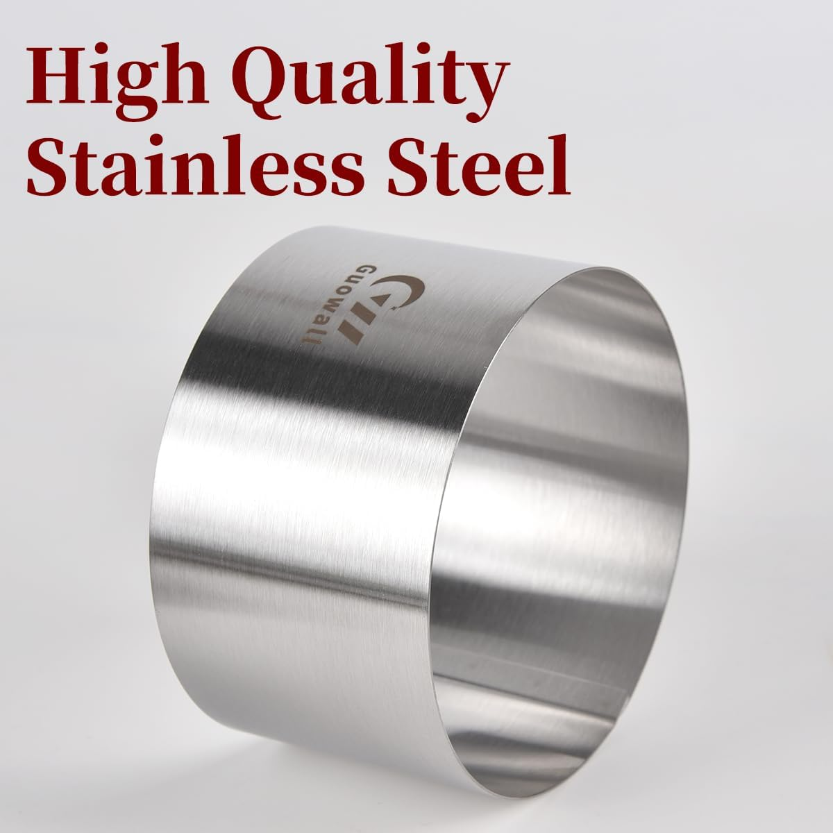 Guowall 3Pcs 4/6/8 Inch Cake Ring Mould for Baking Stainless Steel round Mousse Pastry Mold image number 1