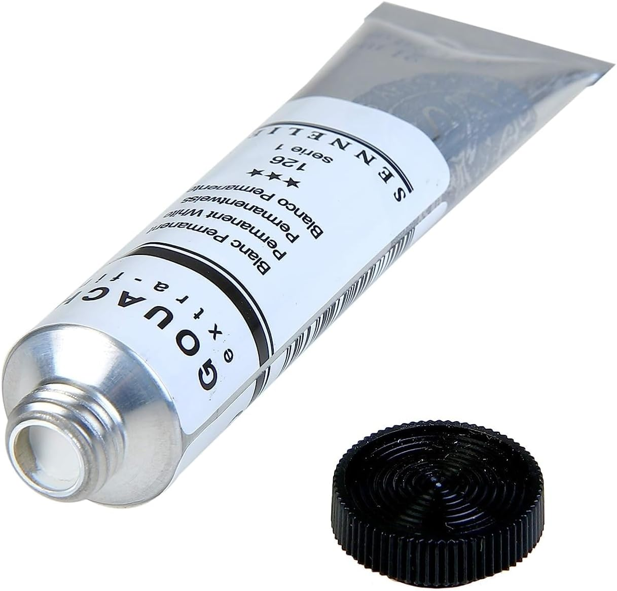 Sennelier Gouache Paint, S1 21Ml Permanent White - Rich Artist-Grade Colour, Pure Pigments with Gum Arabic, Ideal for Blending, Glazing and Archival Artwork