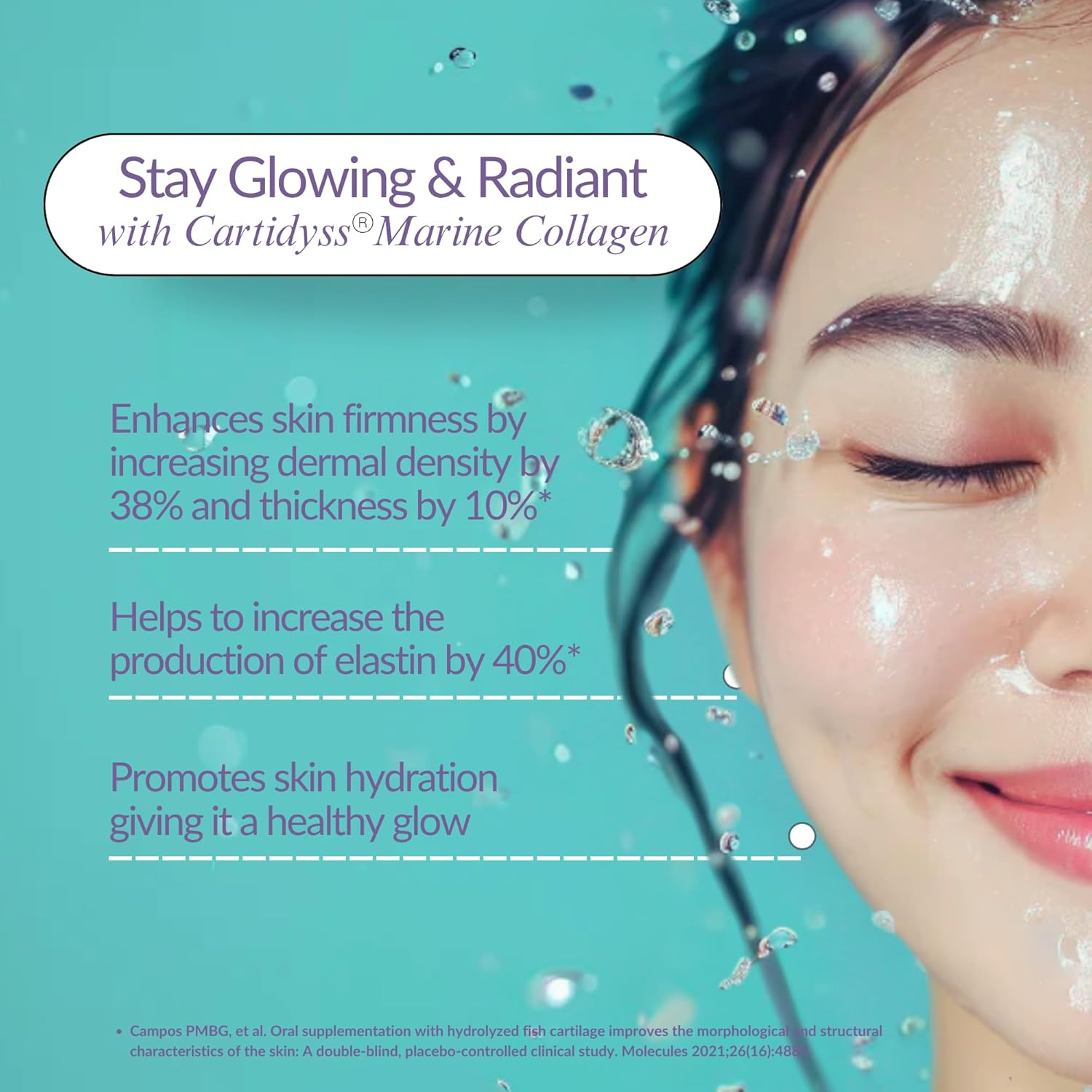 MICRONUTRITION Marine Collagen Supplement Capsules (30 Day Supply, 500 Mg per Serving) Cartidyss plus Hydrolysed Collagen Type 2 with Biotin, Vitamin C, and Zinc - Hair, Skin, Nails & Joints image number 3