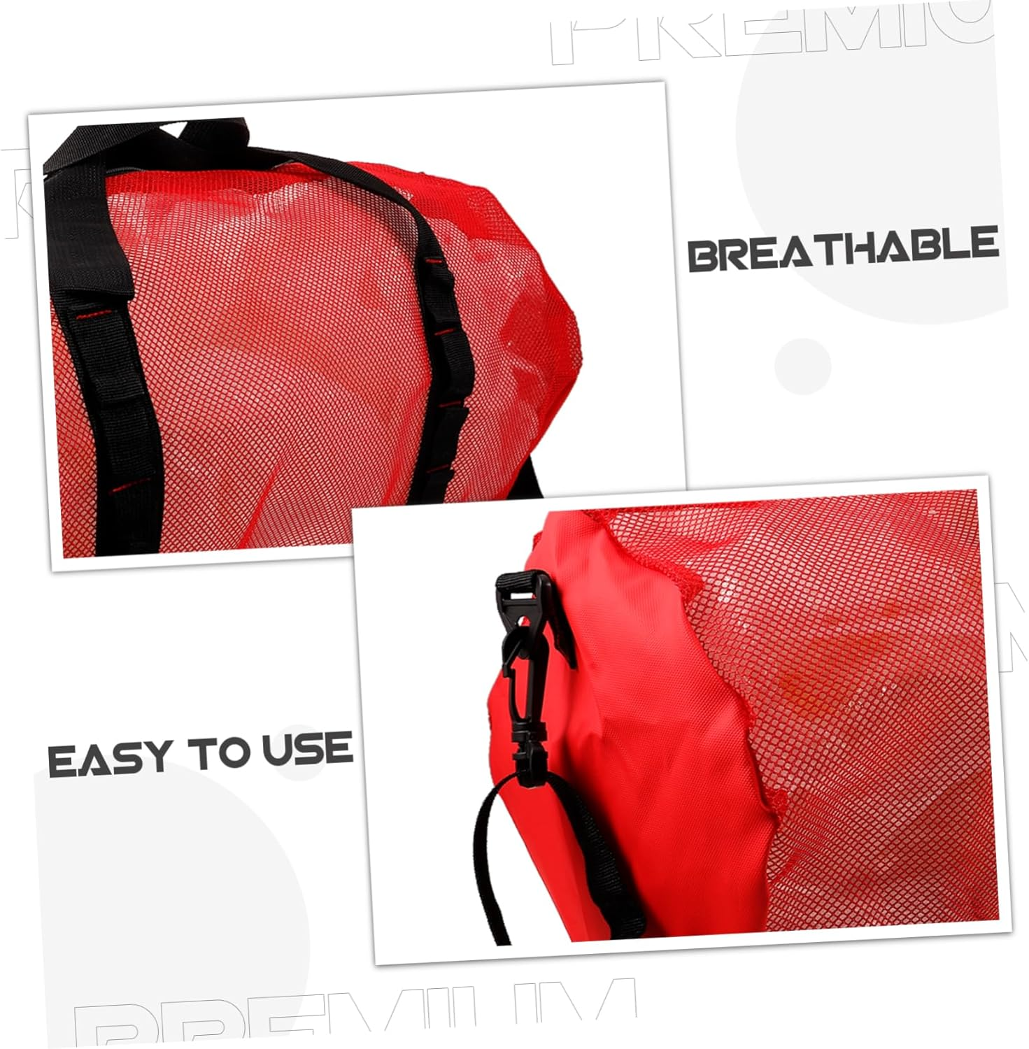 Large Mesh Beach Tote Bag for Swimming Gear Portable Nylon Storage Handbag for Clothes Towels Accessories for Pool and Seaside Activities image number 6