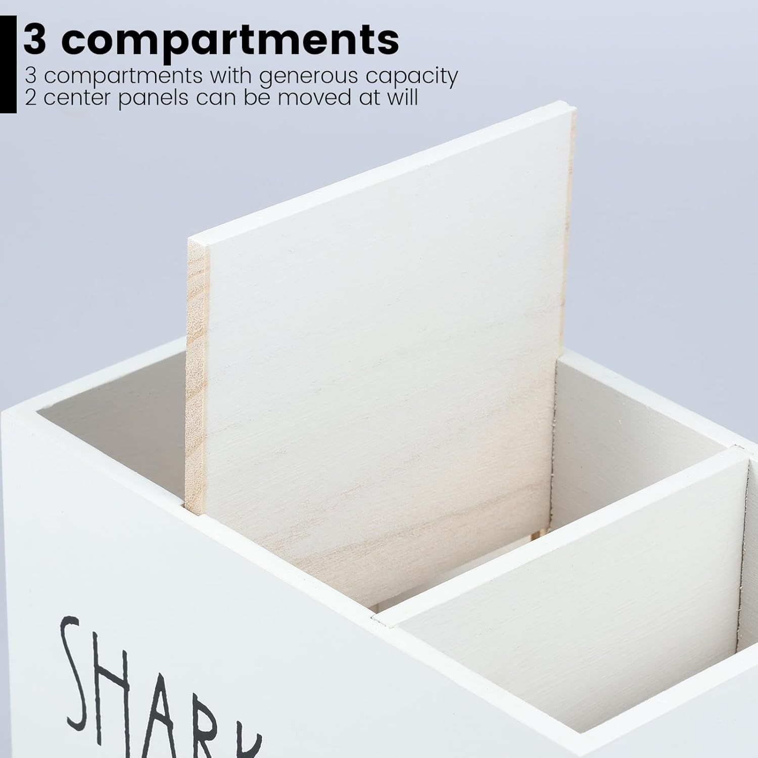 ZLHETWT Fashionable Tampon Holder, Girl Stuff Box with Lid, Wood Feminine Product Organizer Girl Stuff Box with Compartments Solid Tampon Holder for Women (White) image number 3