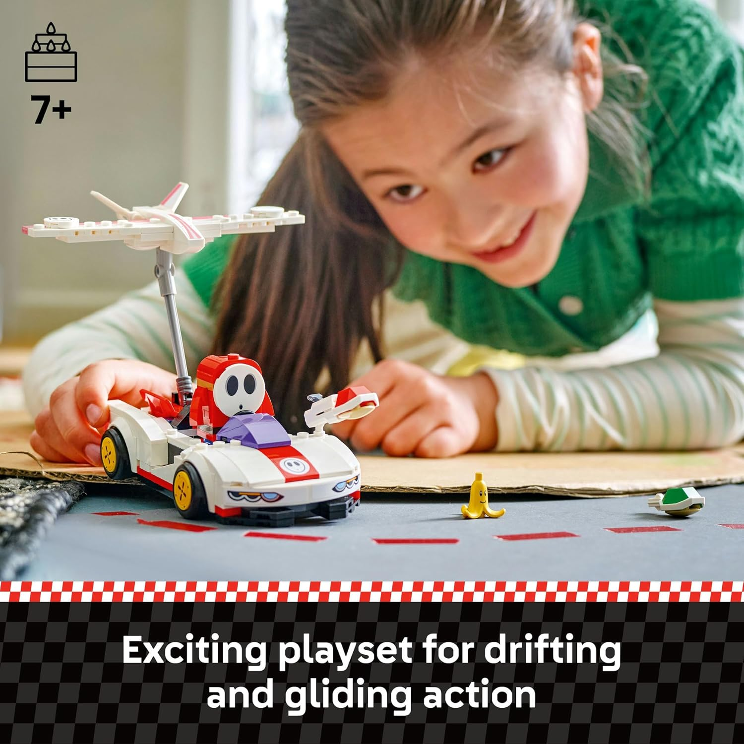 LEGO&reg; Super Mario&trade;: Mario Kart&trade; &ndash; Shy Guy & P-Wing 72045 Toy Building Set, Fun Birthday Toy Idea for Boys, Girls and Any Gamers Aged 7 Years Old and Over, Nintendo&reg; Character Playset